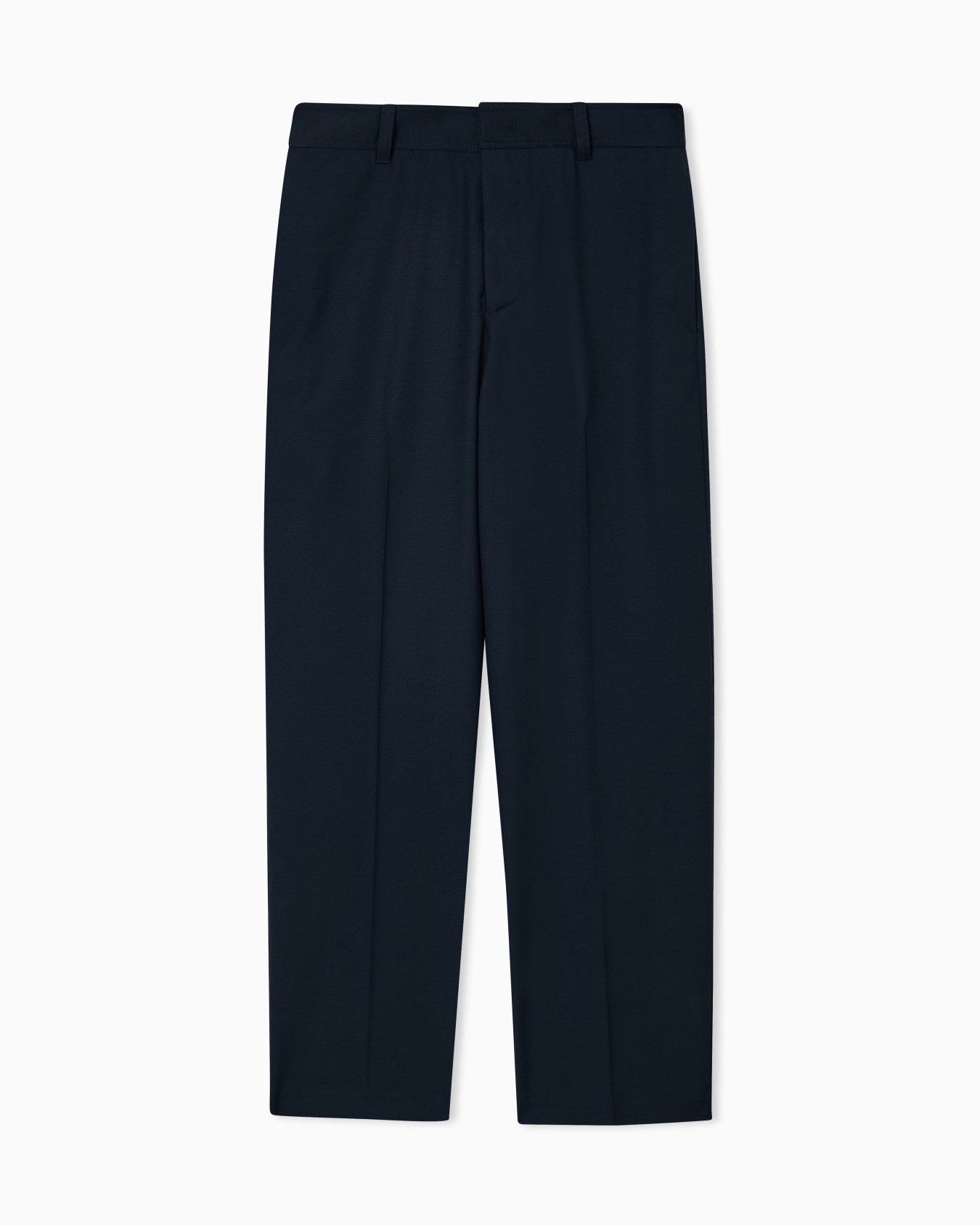 Trousers in micro-textured herringbone light wool Slide 0