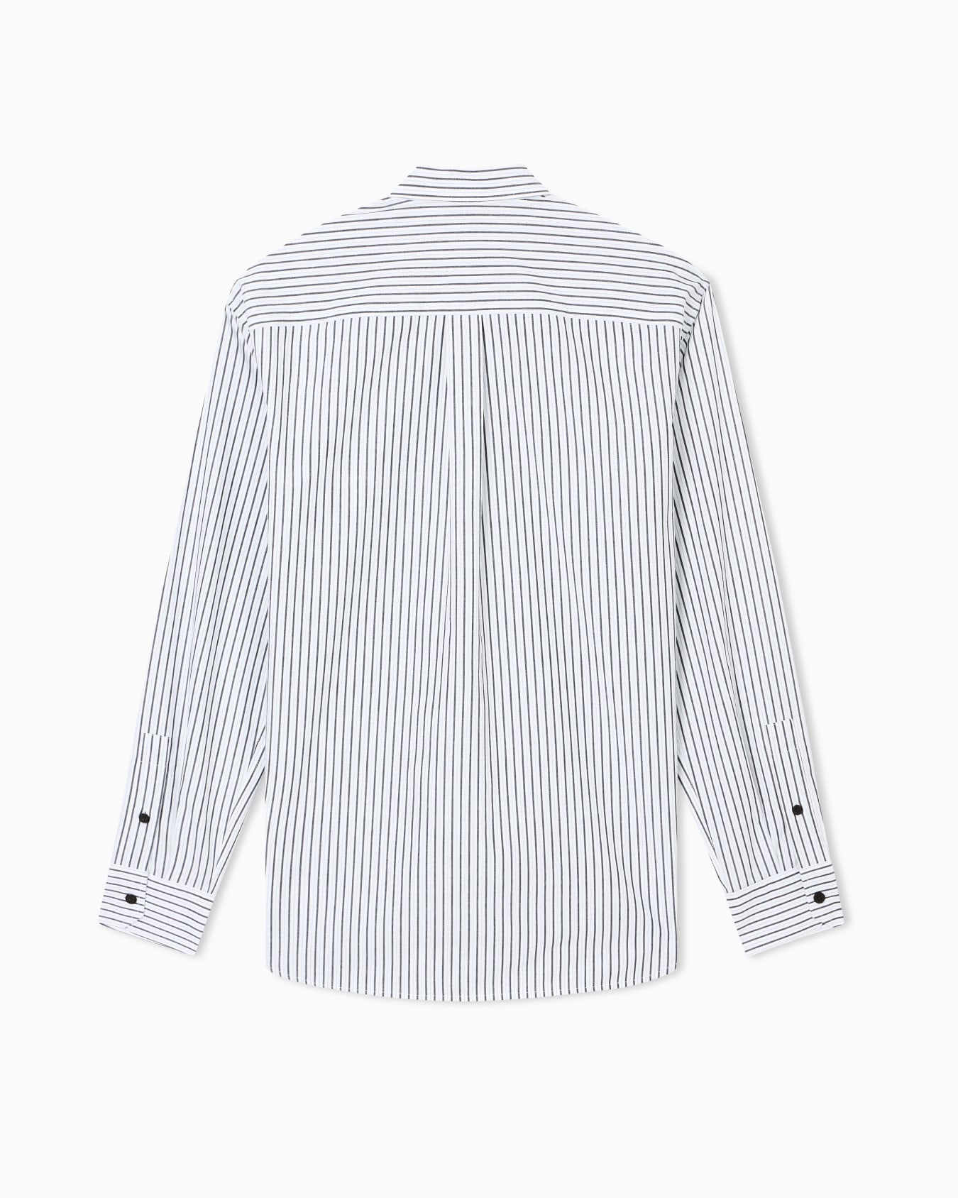 Striped yarn-dyed fabric button-down shirt Slide 3
