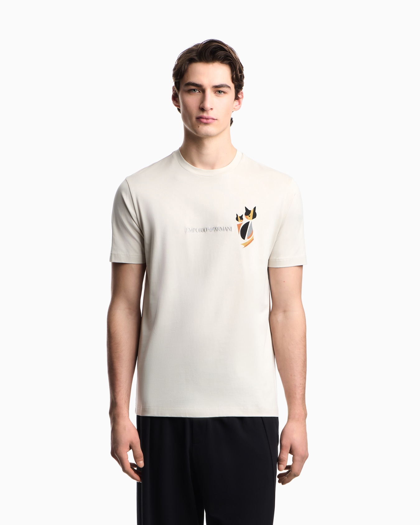 Après Tシャツ ジャージー ロゴ刺繍＆キャットプリント スライドする 4