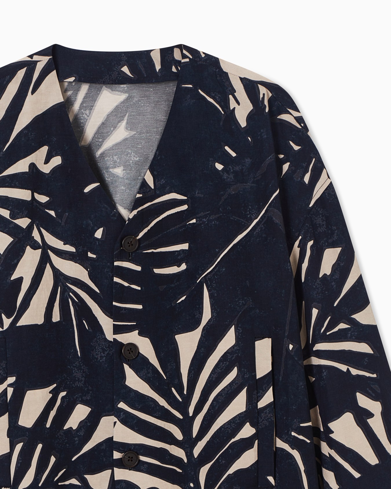 Cotton and linen blouson Slide 4