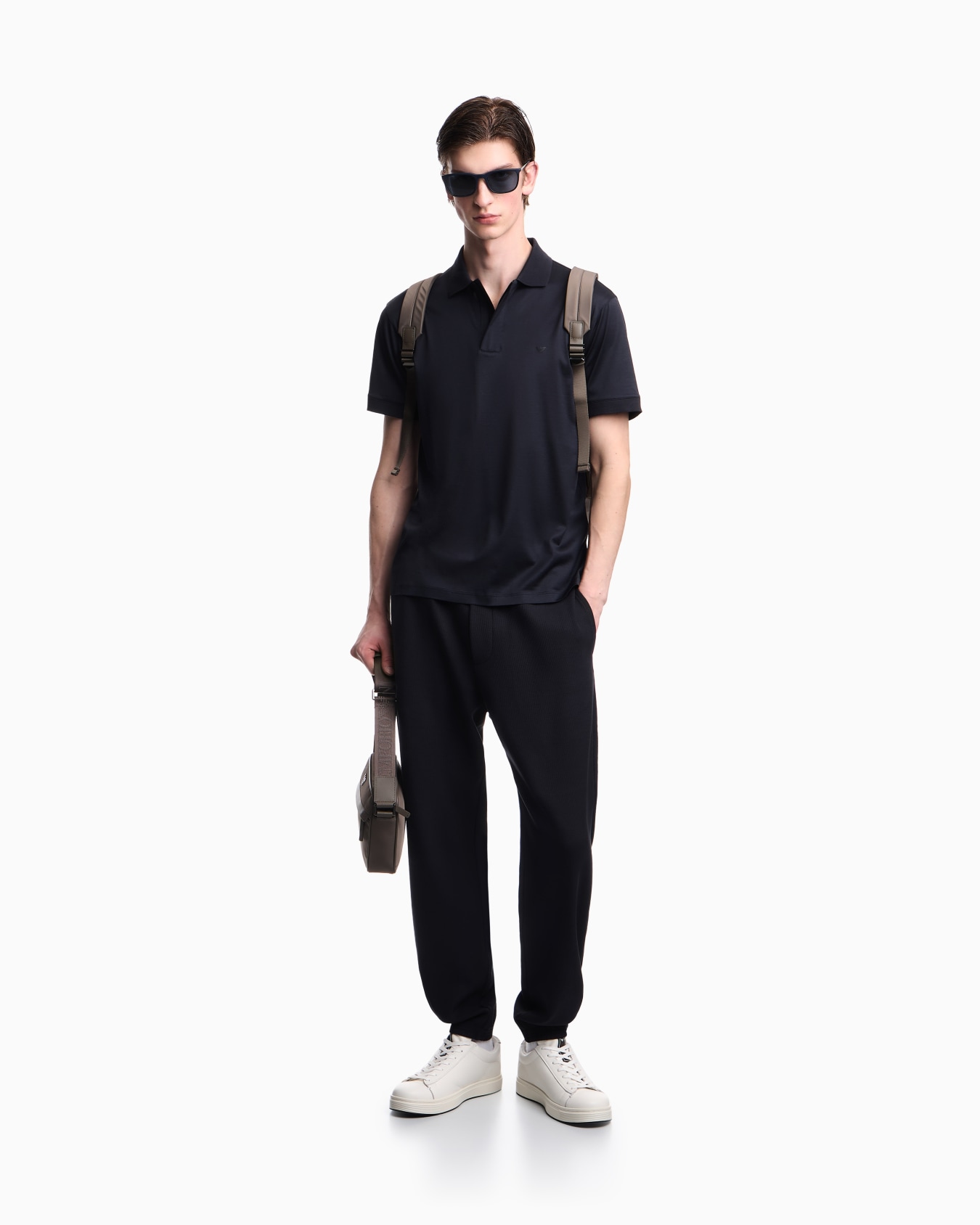 Travel Essential Lyocell-blend jersey polo shirt Slide 1