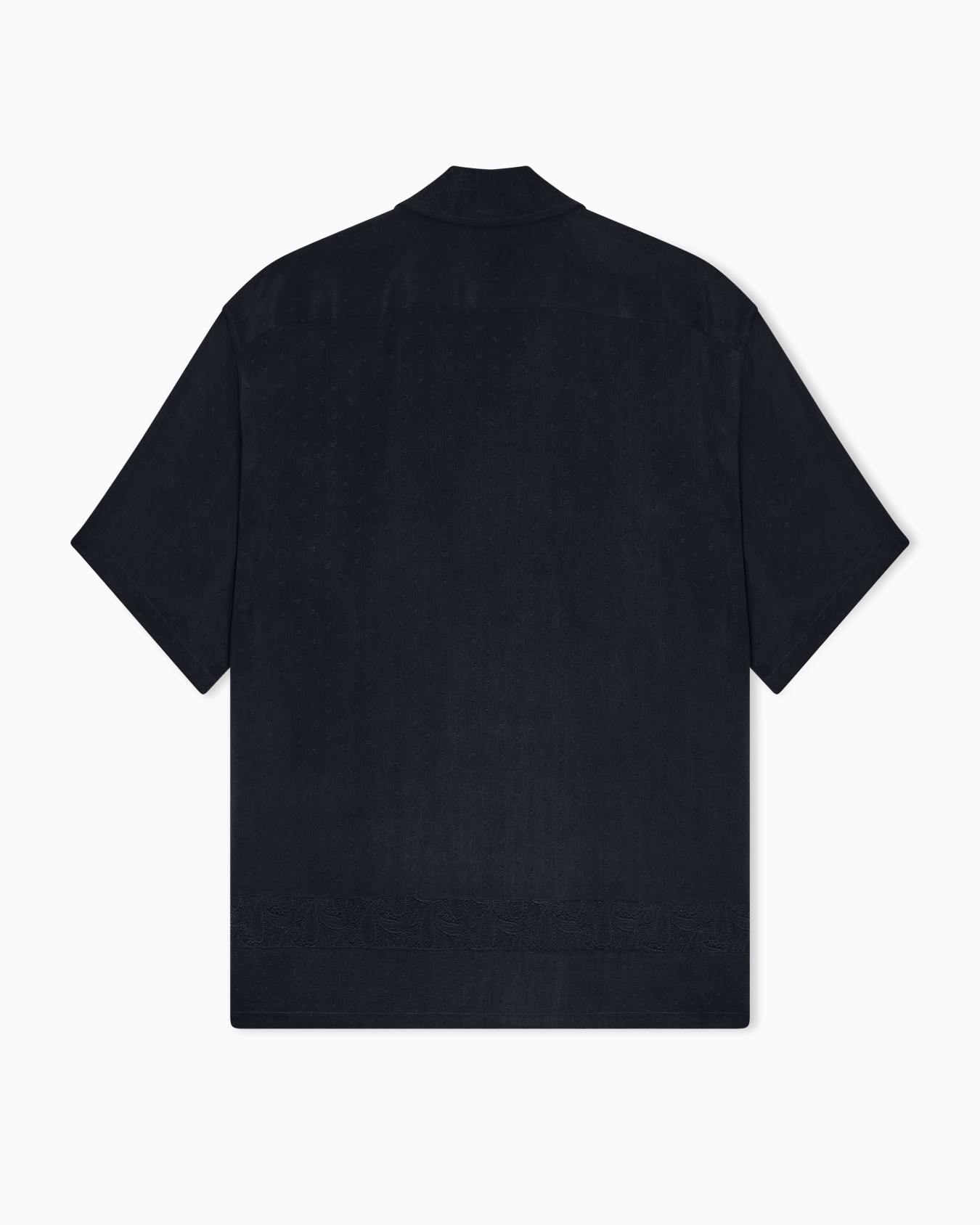 Short-sleeved shirt in cupro blend jacquard with paisley pattern Slide 3