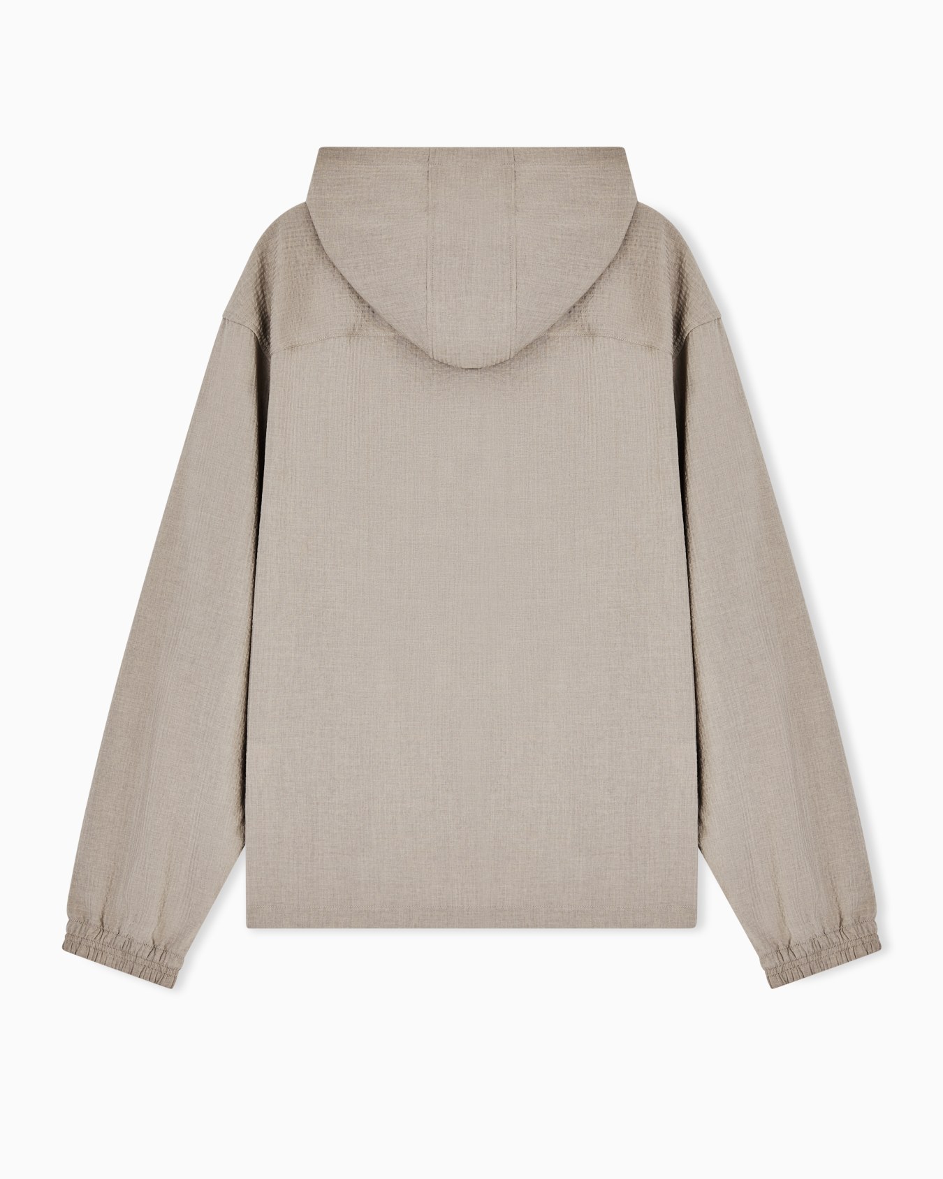 Hooded blouson in technical seersucker fabric Slide 3