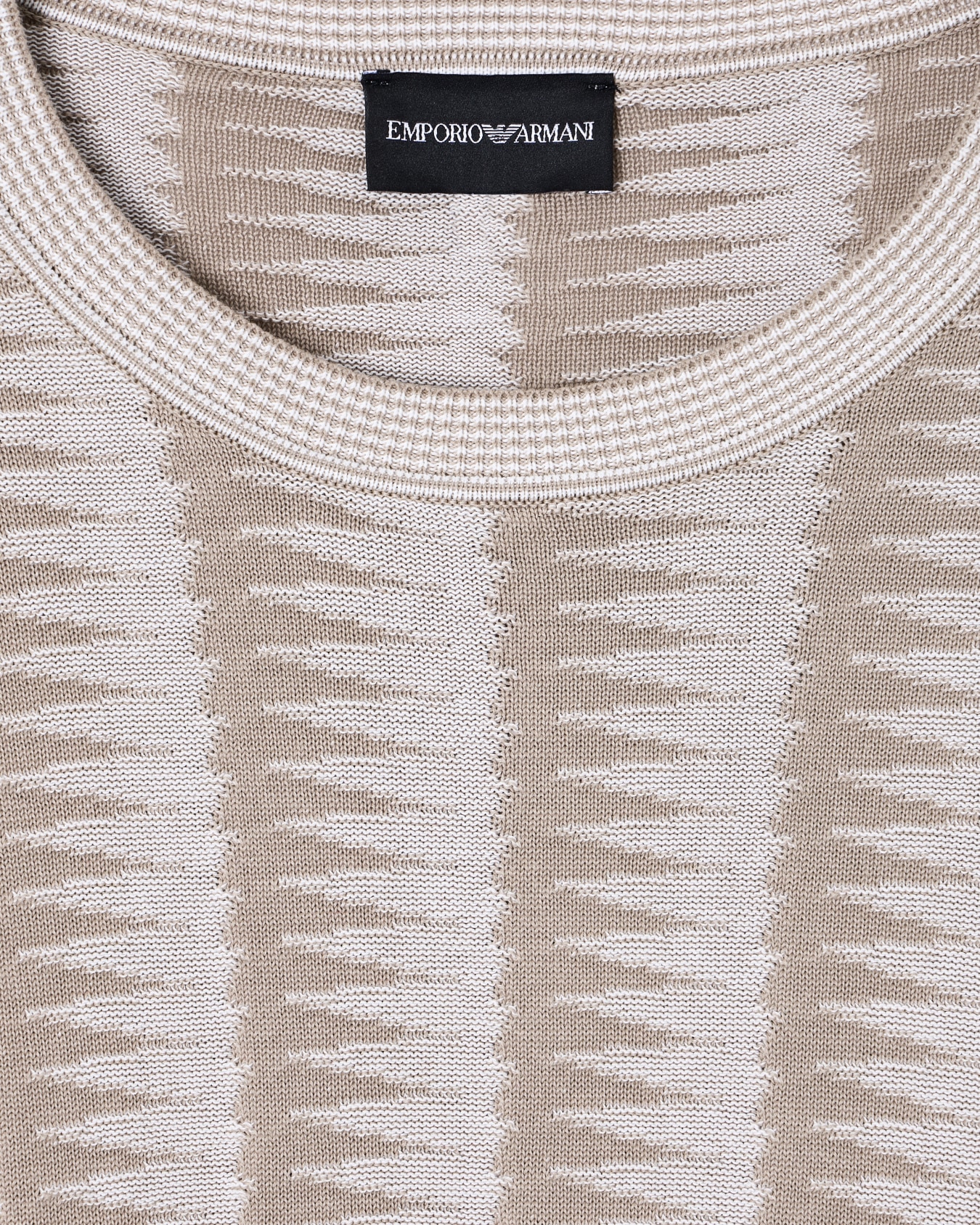 Crewneck sweater in knitted cotton Slide 4