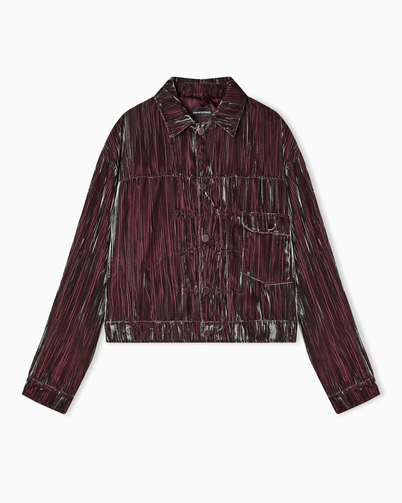Iridescent froissé velvet blouson Diapositiva 0