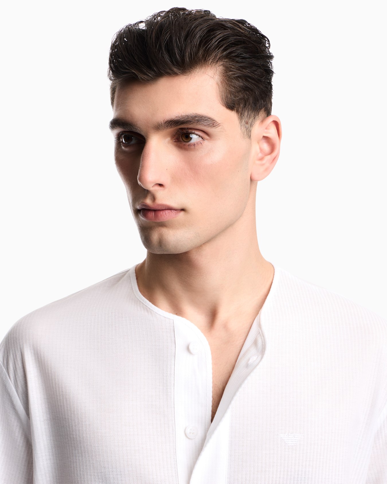 Garment-dyed jersey Henley-collar shirt Slide 4