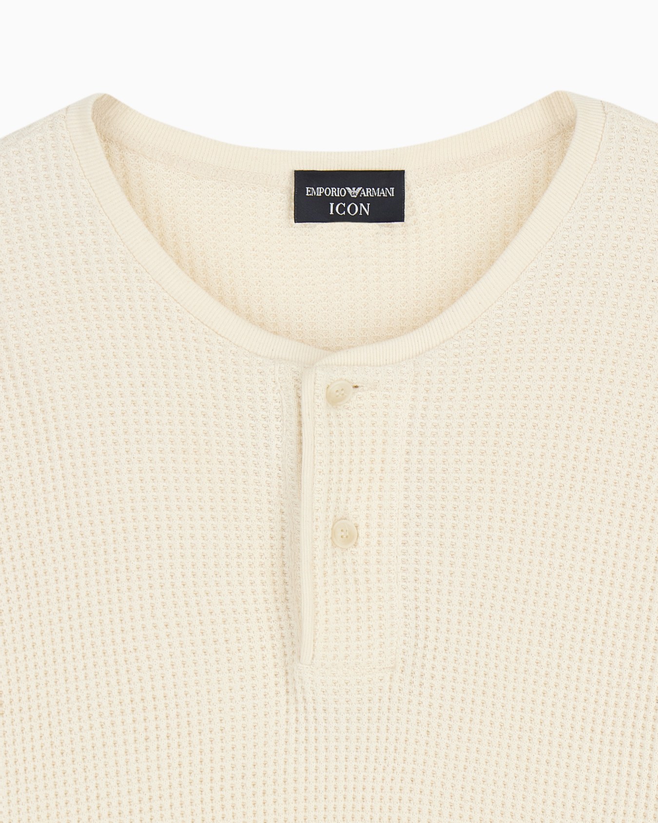 Icon jersey-stitch, Henley-collar sweatshirt Slide 4