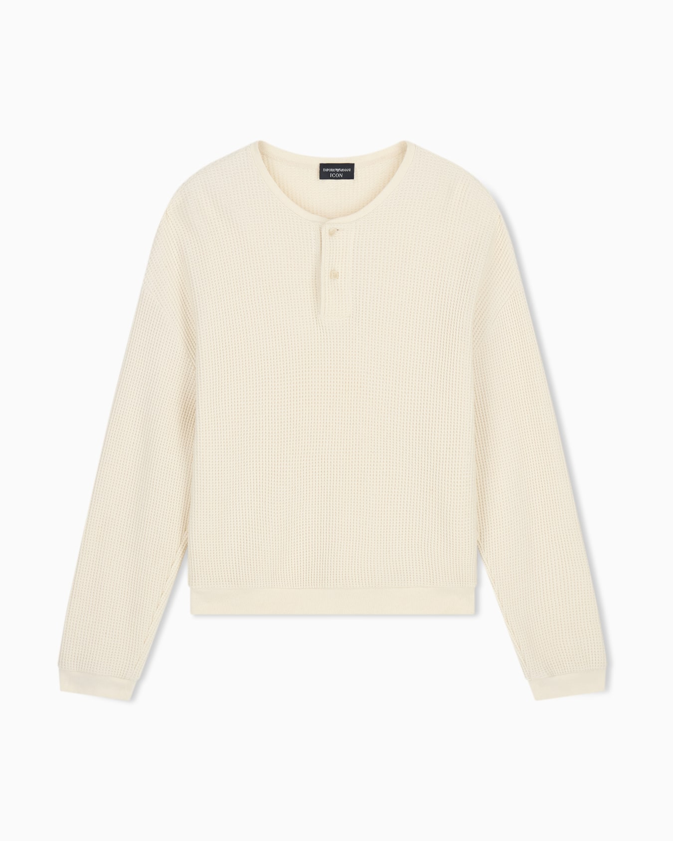 Icon jersey-stitch, Henley-collar sweatshirt Slide 0