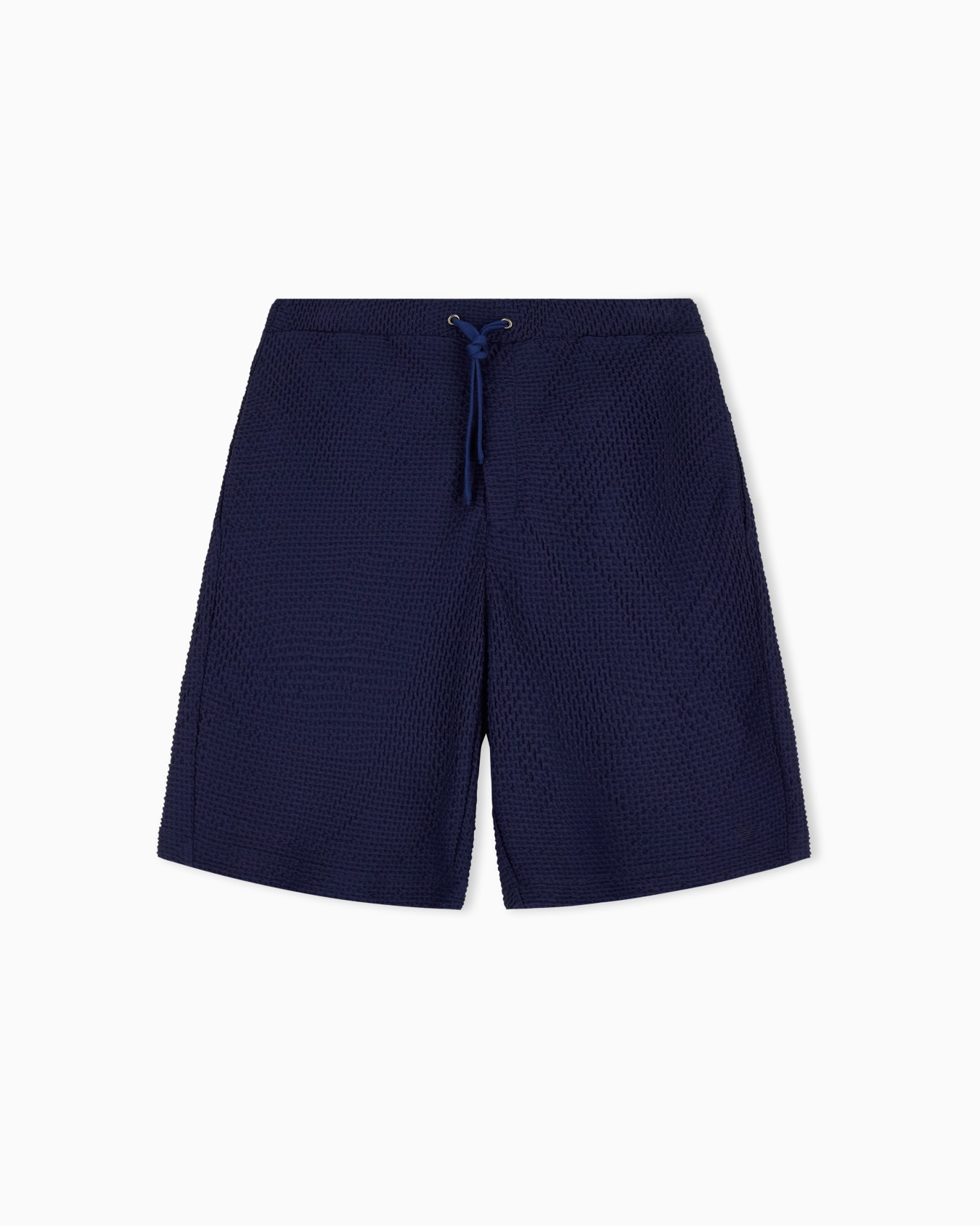 Bermuda shorts in embossed two-way stretch jersey Slide 0