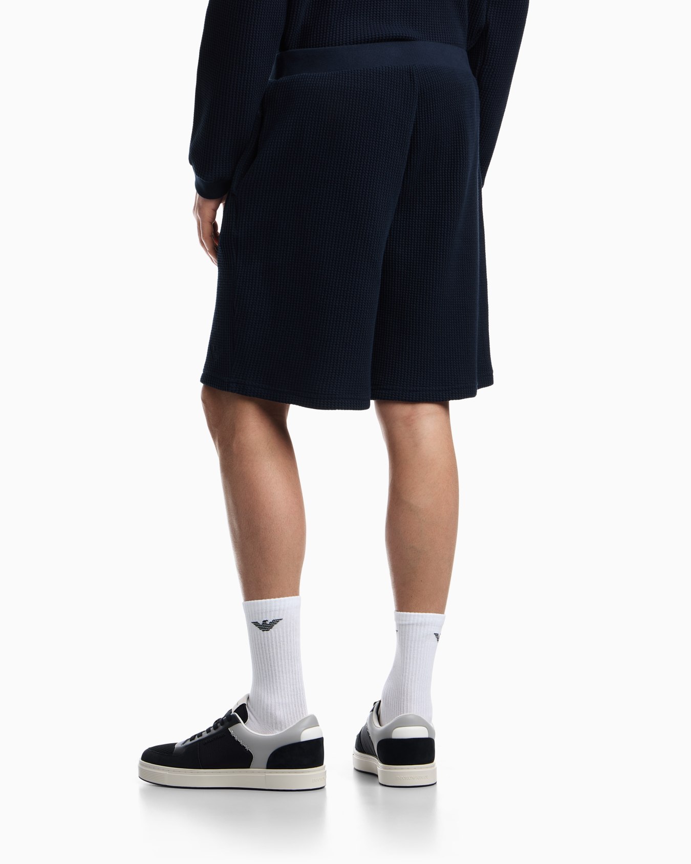 Icon Bermuda shorts with jersey stitch drawstring Slide 3
