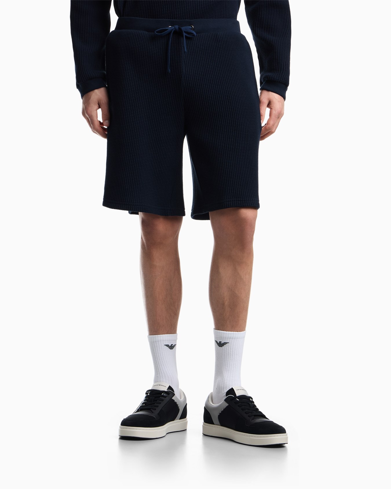 Icon Bermuda shorts with jersey stitch drawstring Slide 2