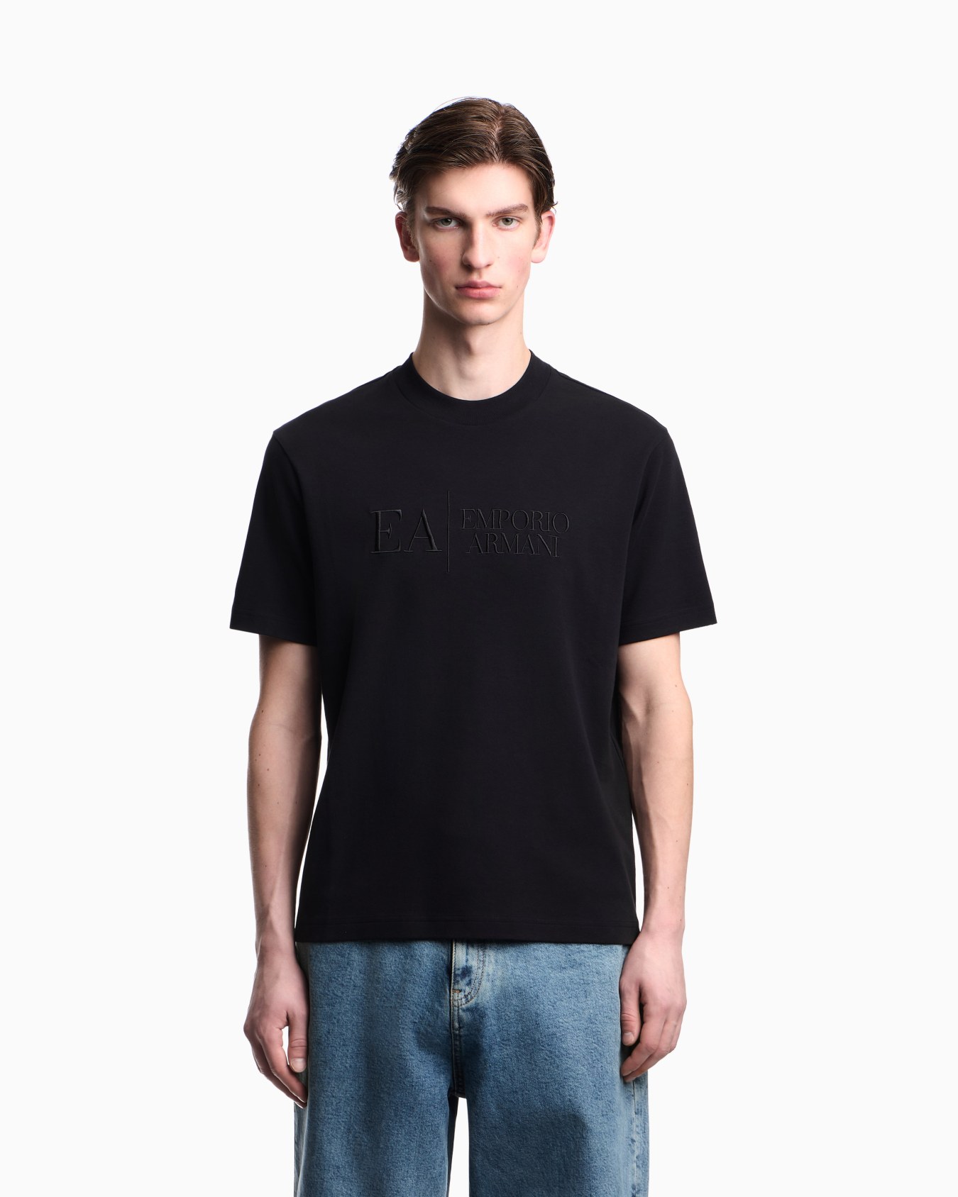 Icon interlock jersey T-shirt with embroidery Slide 4