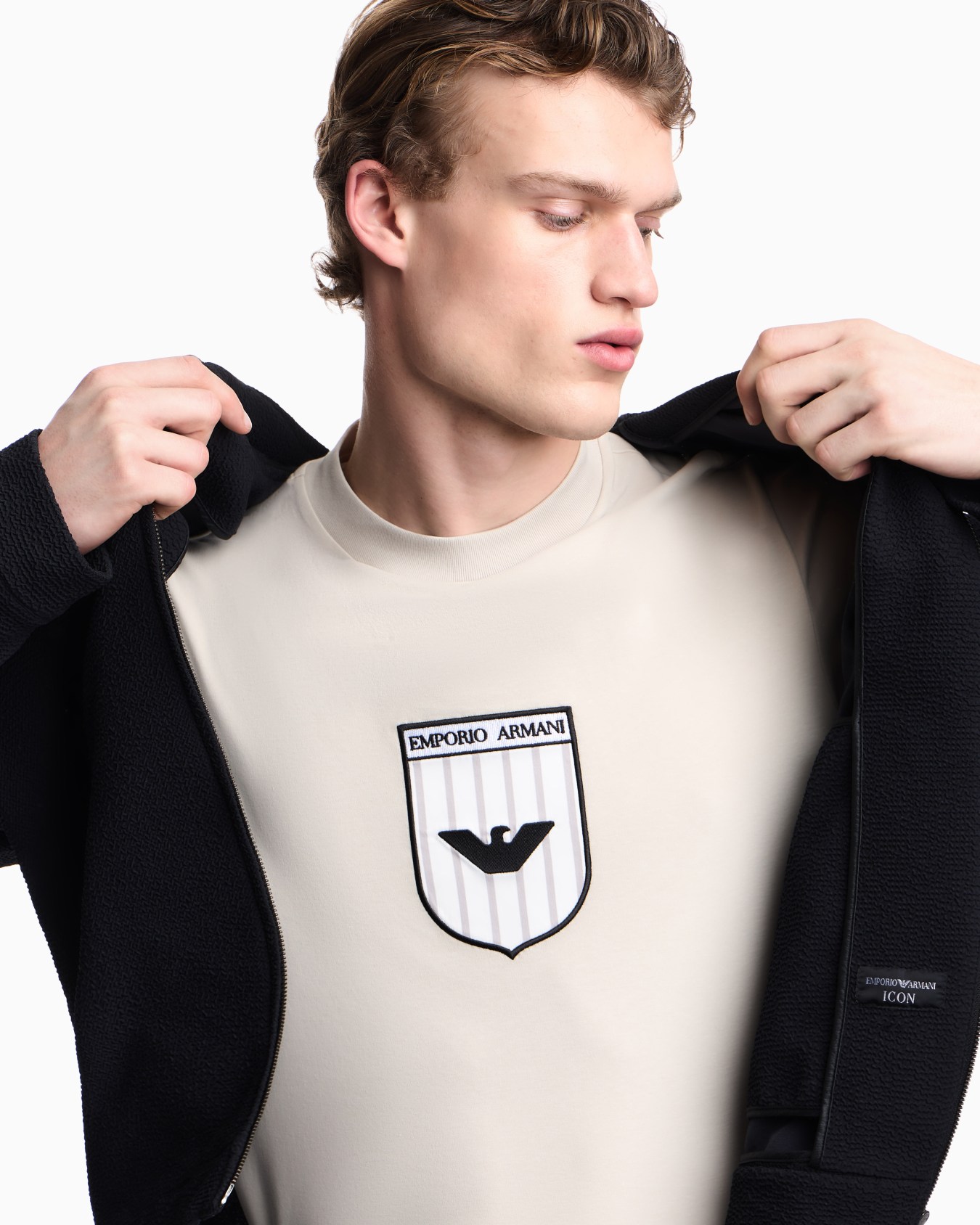 Jersey de punto interlock con bordado Icon Diapositiva 4