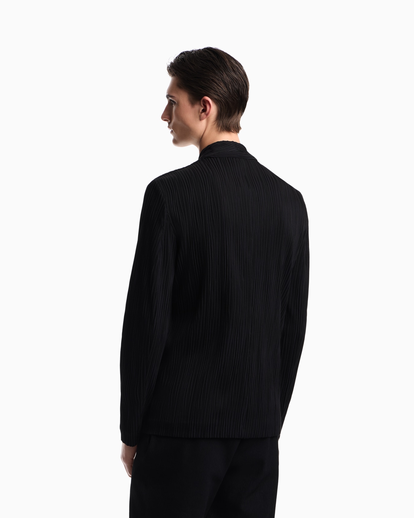 Pleated effect fabric blazer Slide 3