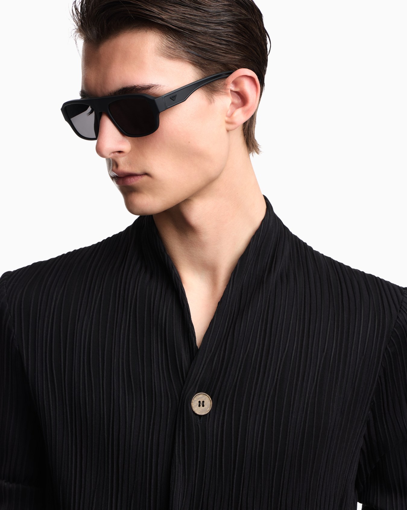 Pleated effect fabric blazer Slide 4