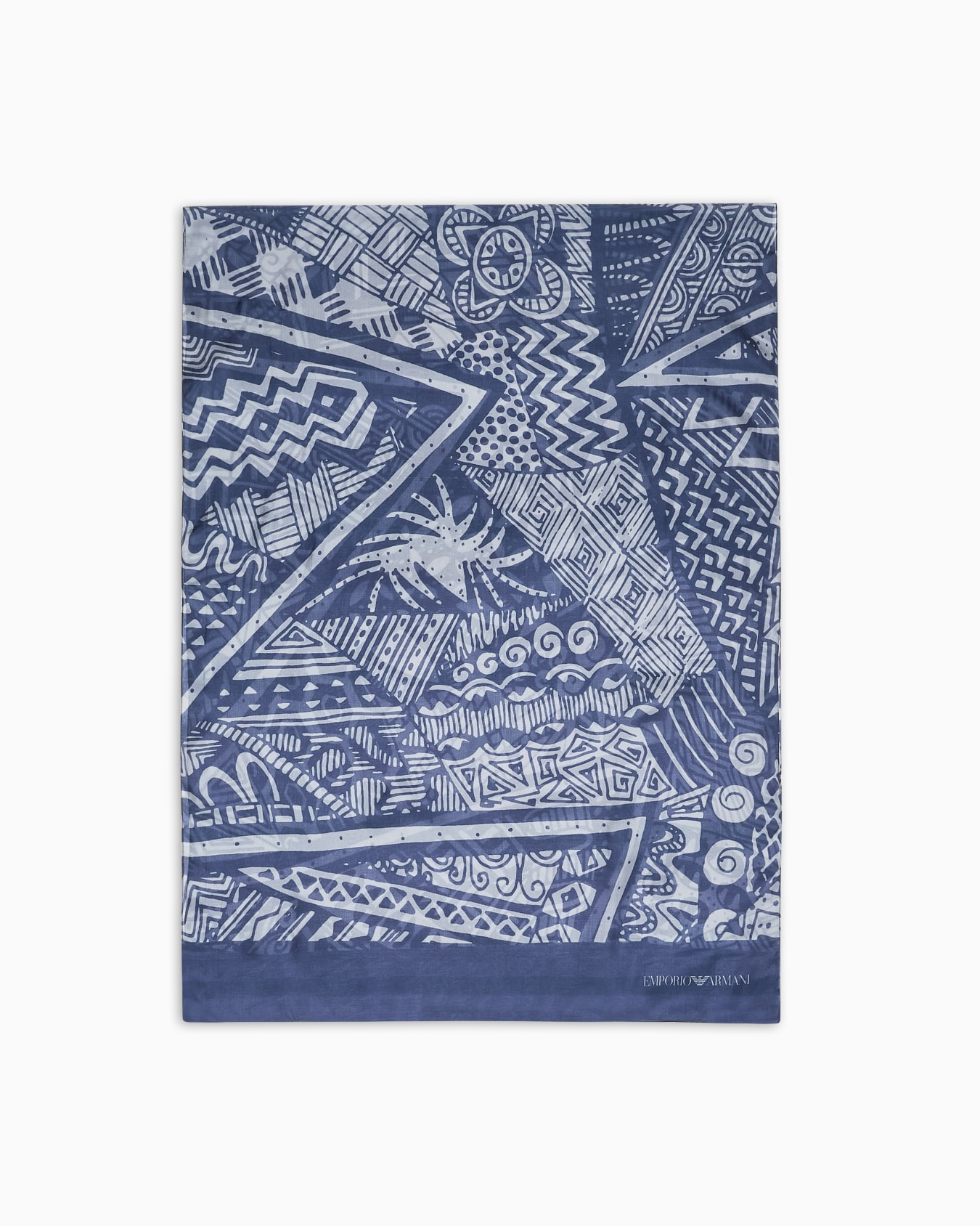 Pure silk stole with a tribal print Slide 0