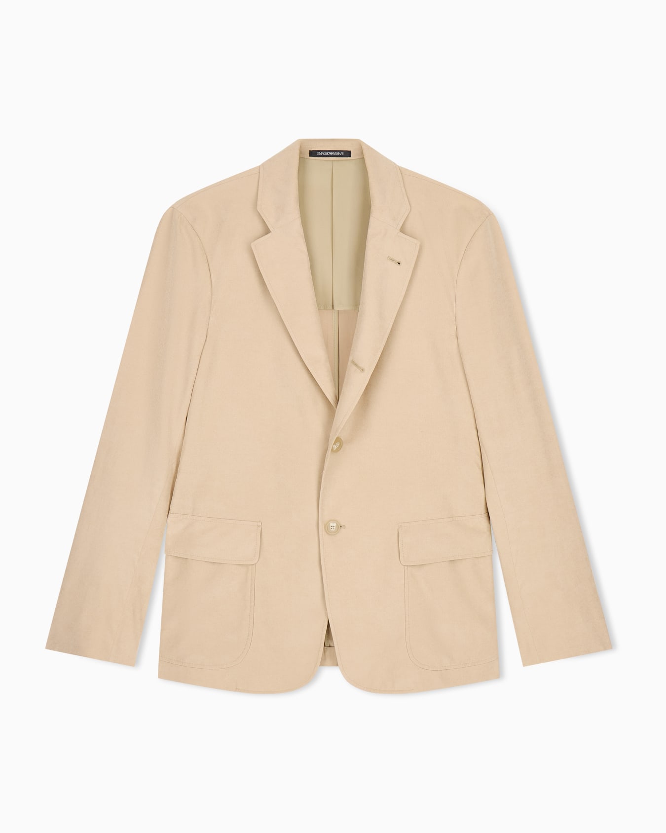 Single-breasted jacket in cupro-feel twill 슬라이드 0