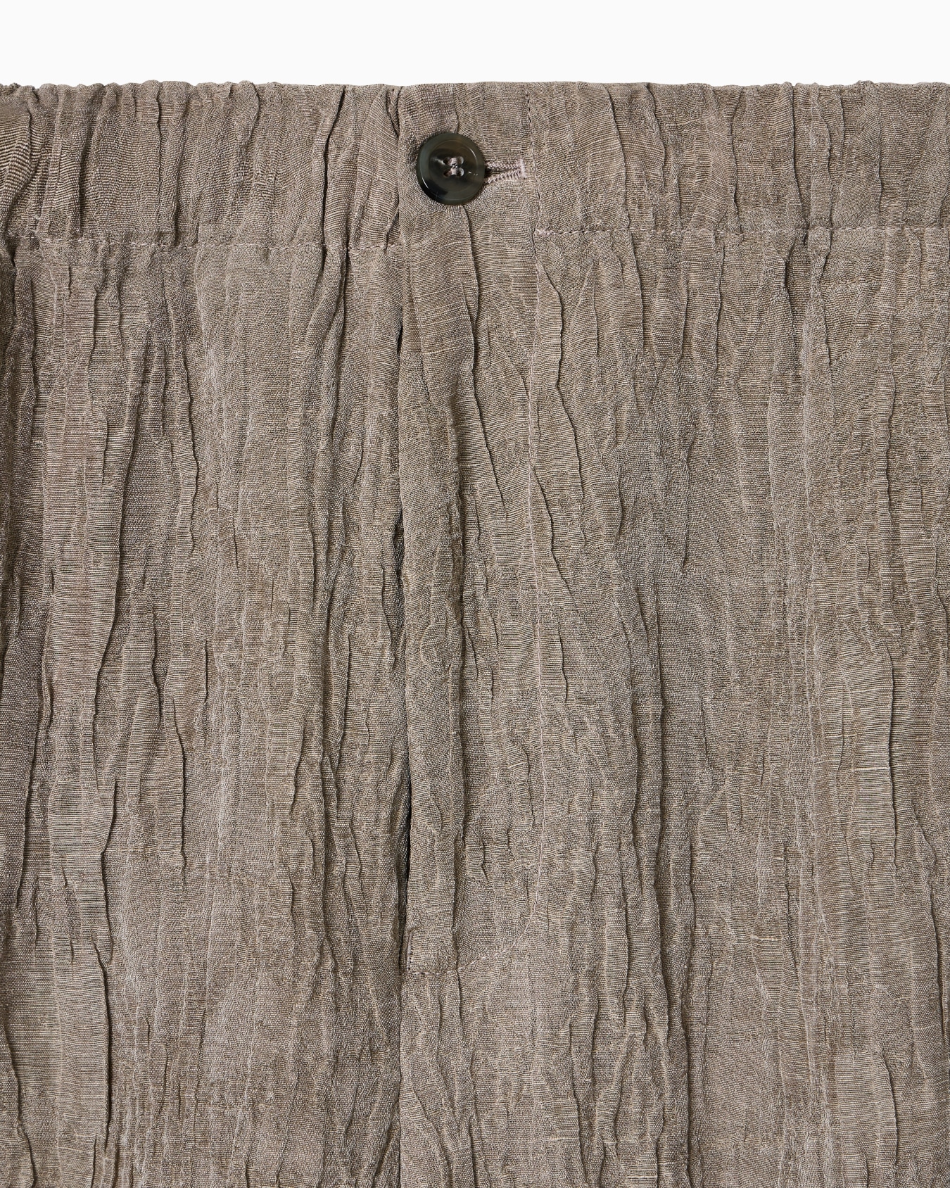 Cold-dyed bark-look jacquard linen blend trousers Slide 4