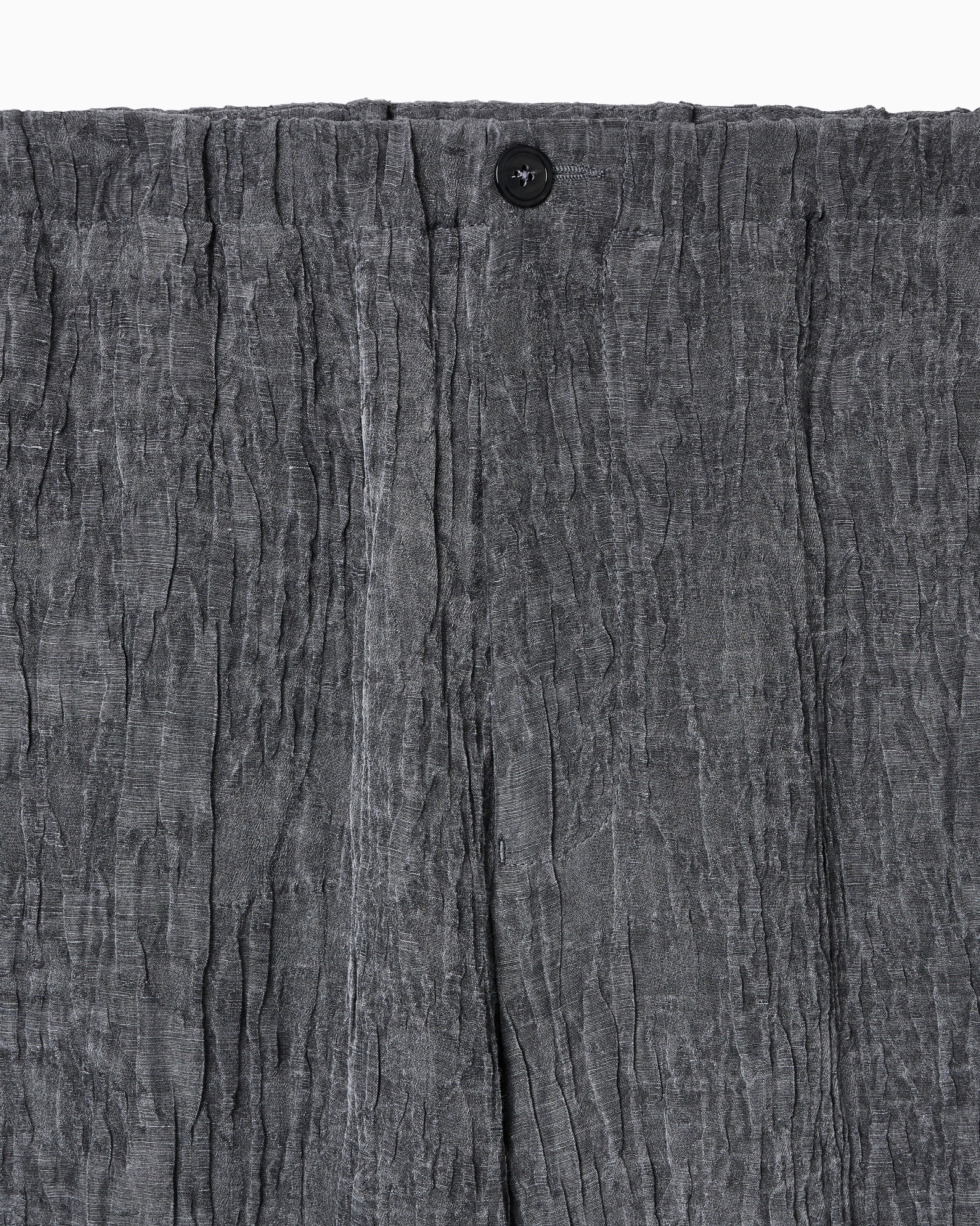 Cold-dyed bark-look jacquard linen blend trousers Slide 4