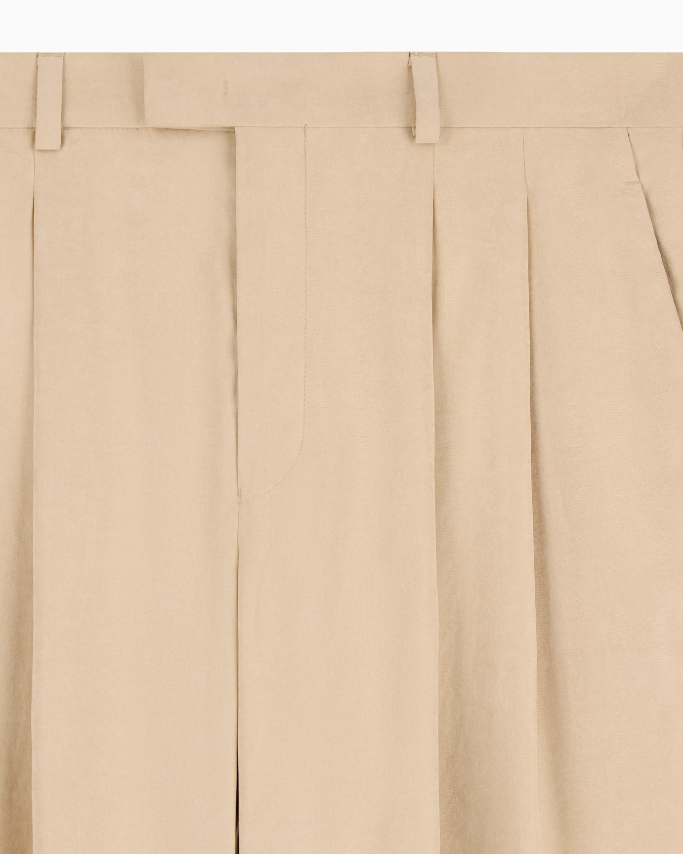 Cupro-effect fabric trousers with pleats 슬라이드 4