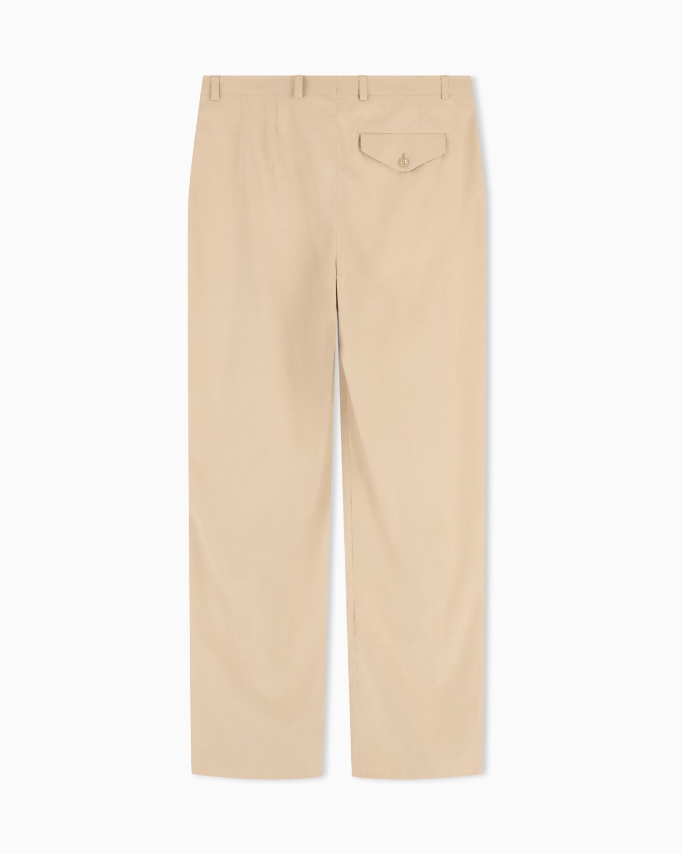 Cupro-effect fabric trousers with pleats 슬라이드 2