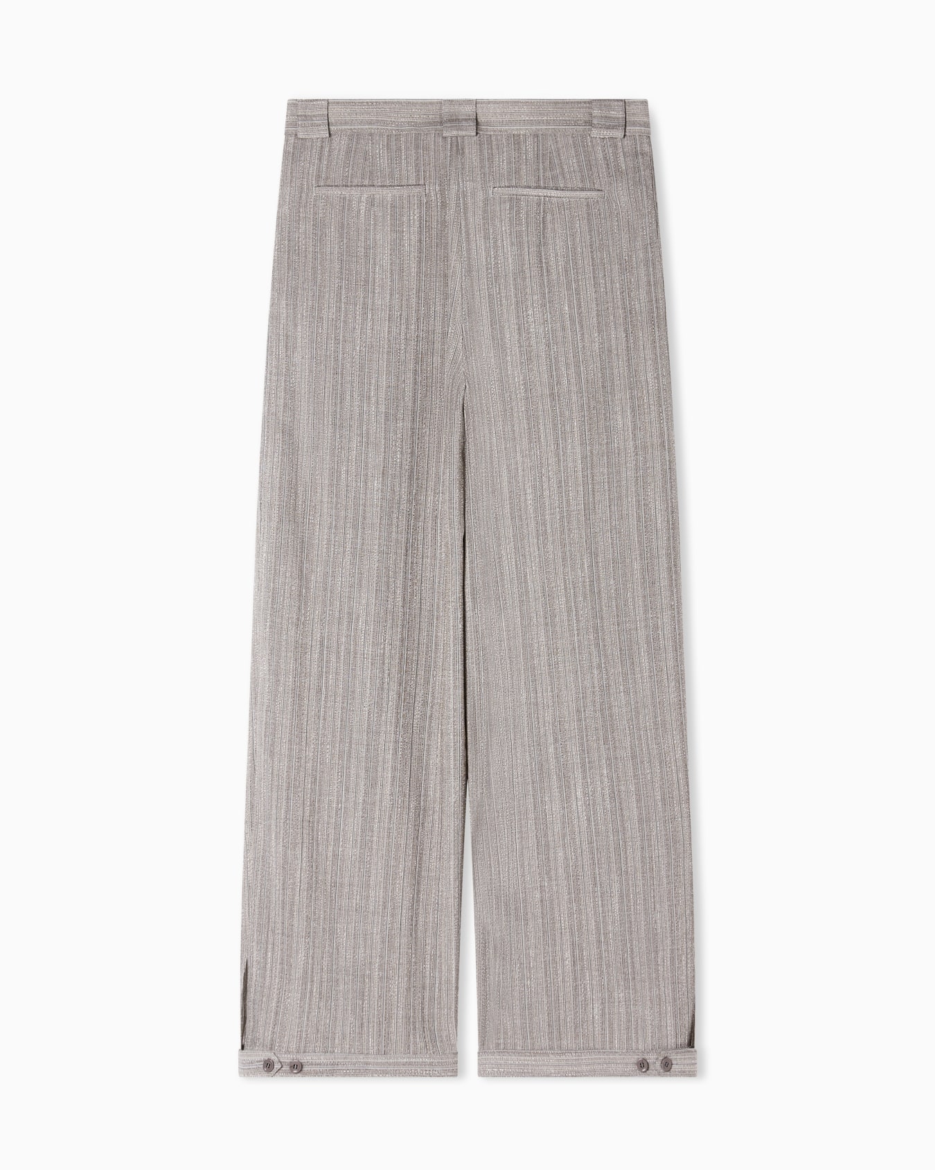Multi-striped 3D effect jaspé jacquard trousers Slide 3