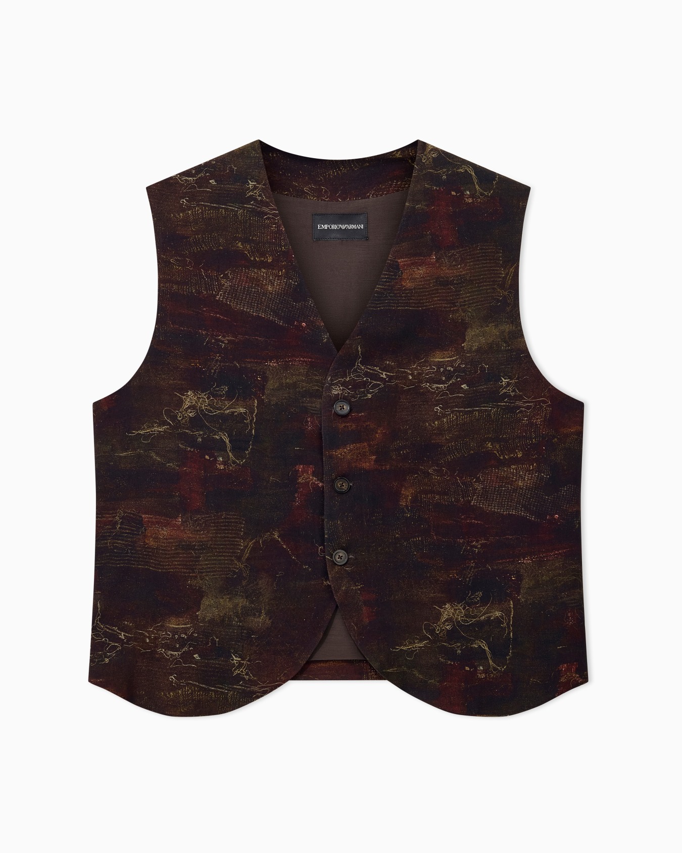 Printed cupro twill vest Diapositive 0