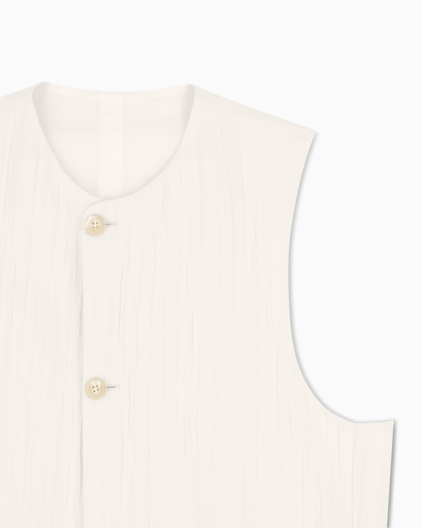 Embossed jacquard fabric waistcoat with wrinkle effect Slide 4