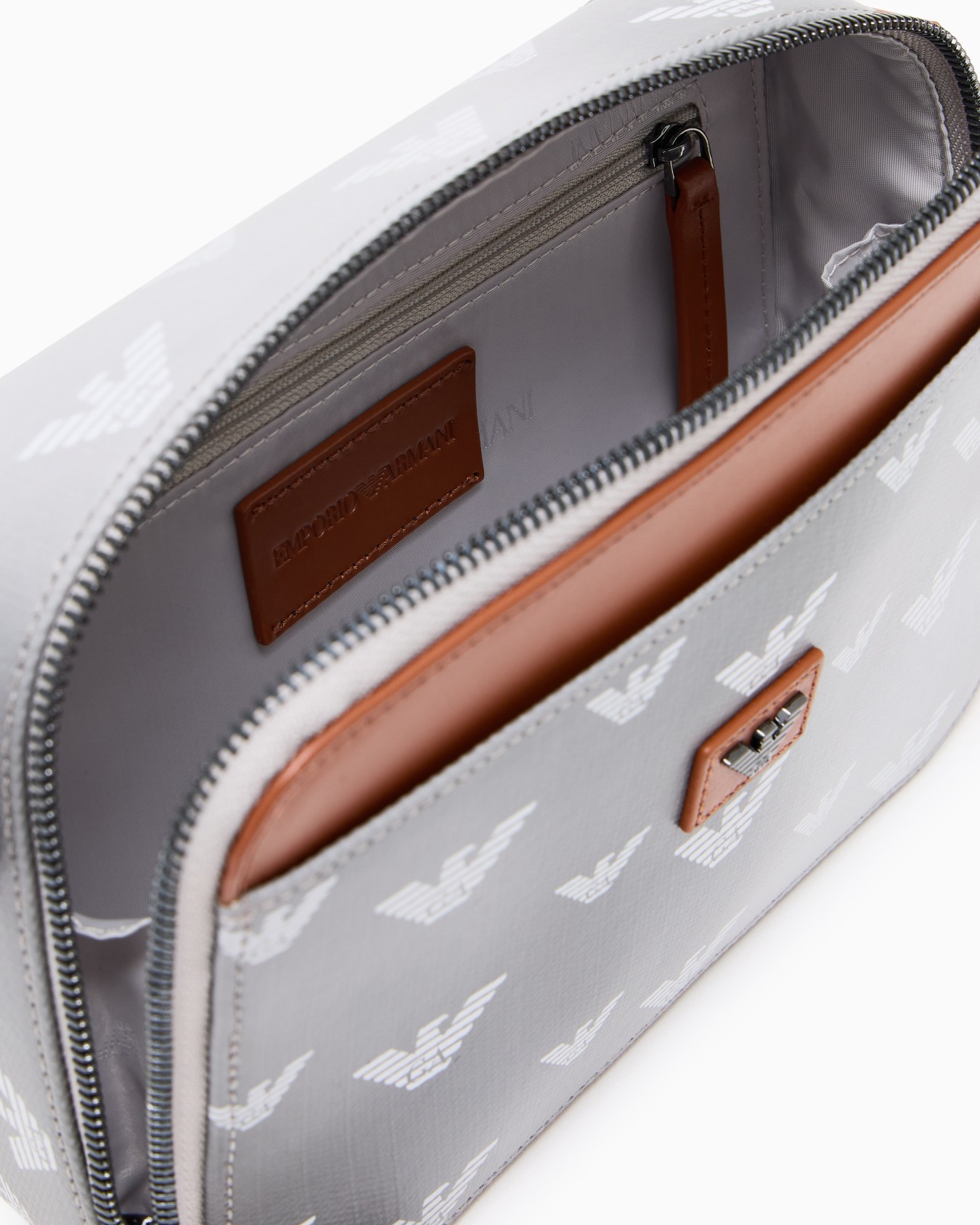 Minibolso de lona revestida con motivo integral de águila Diapositiva 3