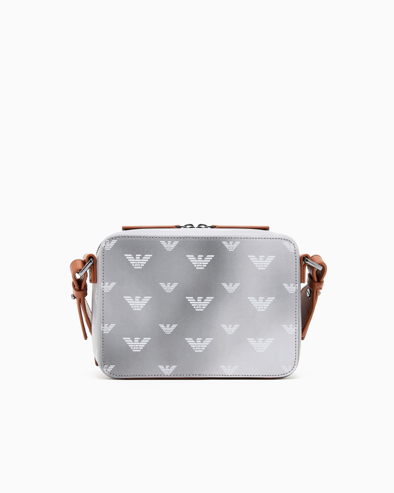 Minibolso de lona revestida con motivo integral de águila Diapositiva 2