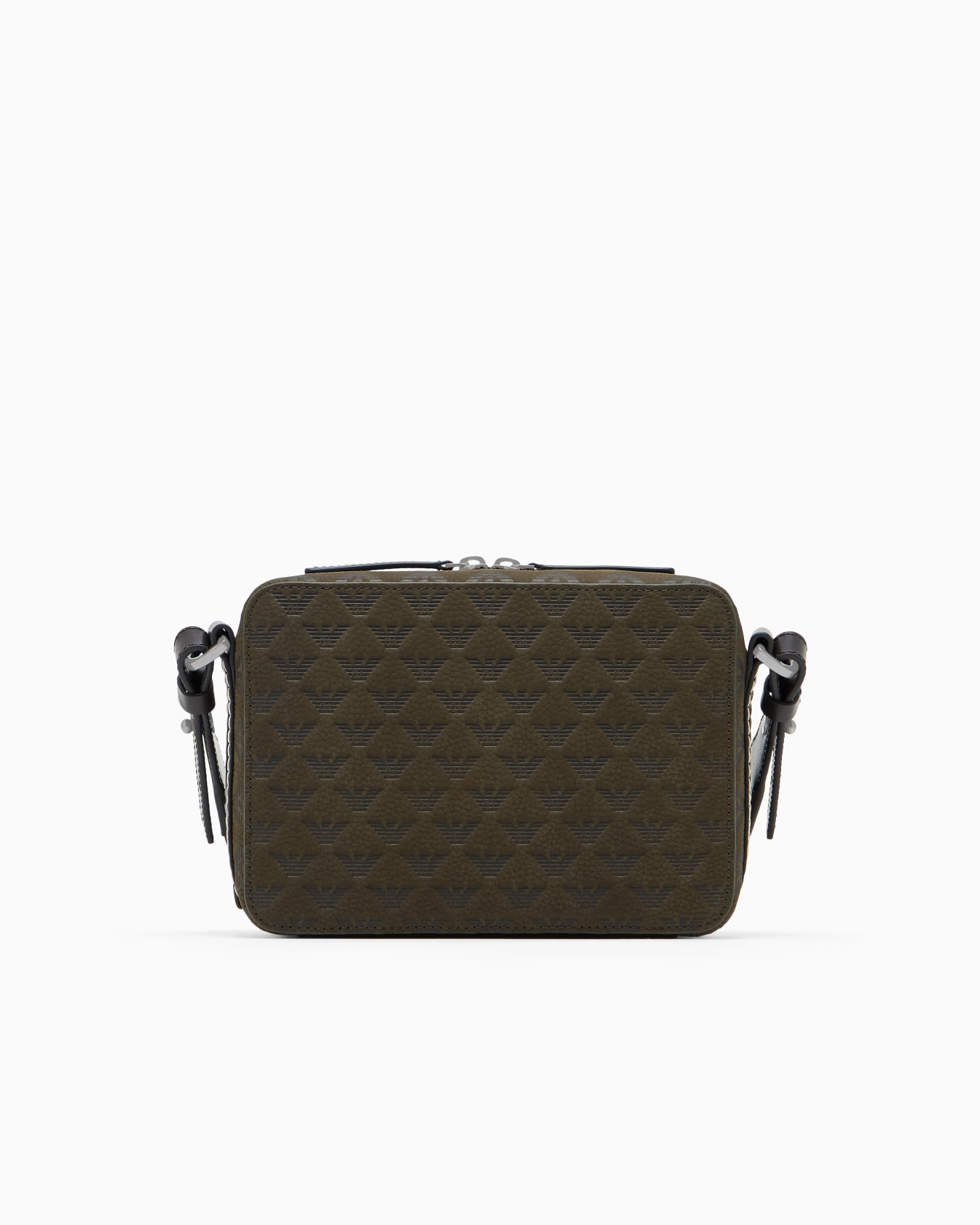 Crossbody camera bag in textured leather with a zip closure Slide 2