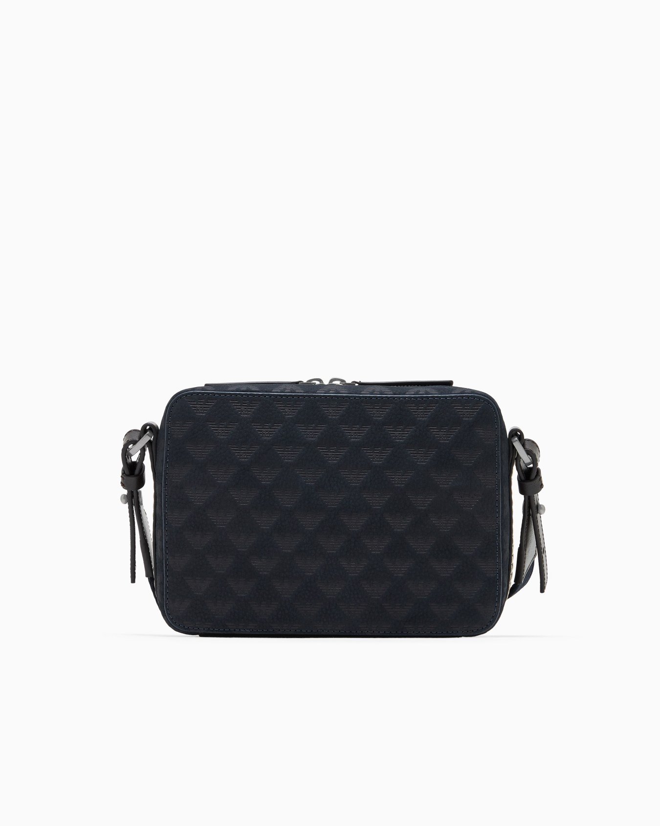 Crossbody camera bag in textured leather with a zip closure Slide 2