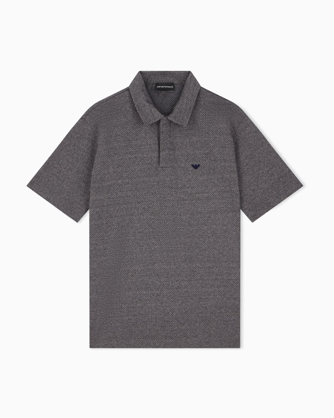 Polo in mouliné jacquard jersey Slide 0