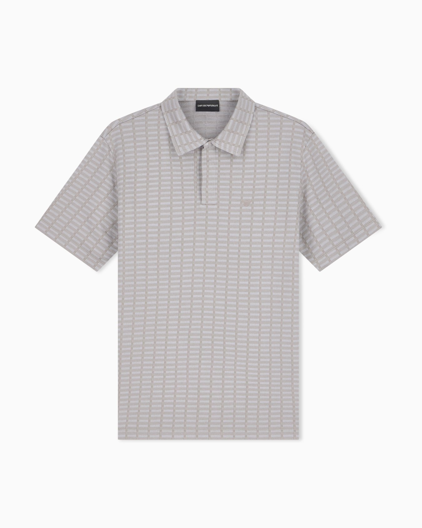Polo in mouliné jacquard jersey Slide 0