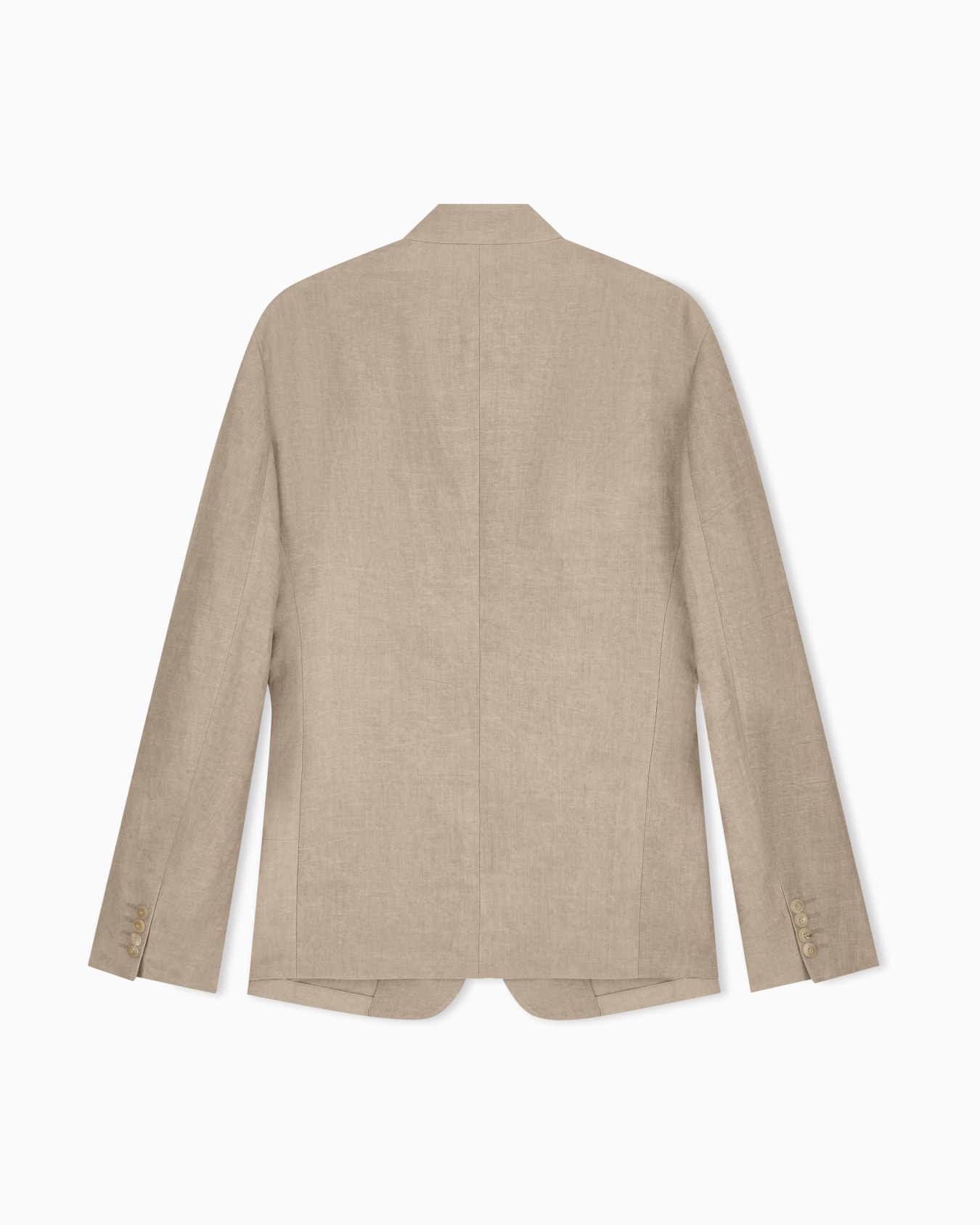 Guru collar jacket in faded linen-blend crêpe Slide 2