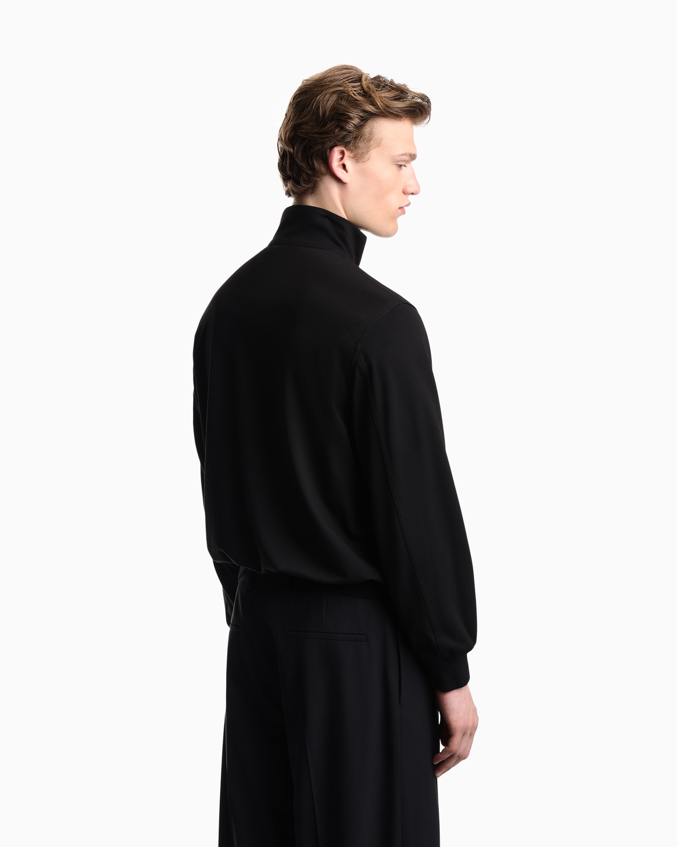 Blouson in waffle-effect armure fabric Slide 3