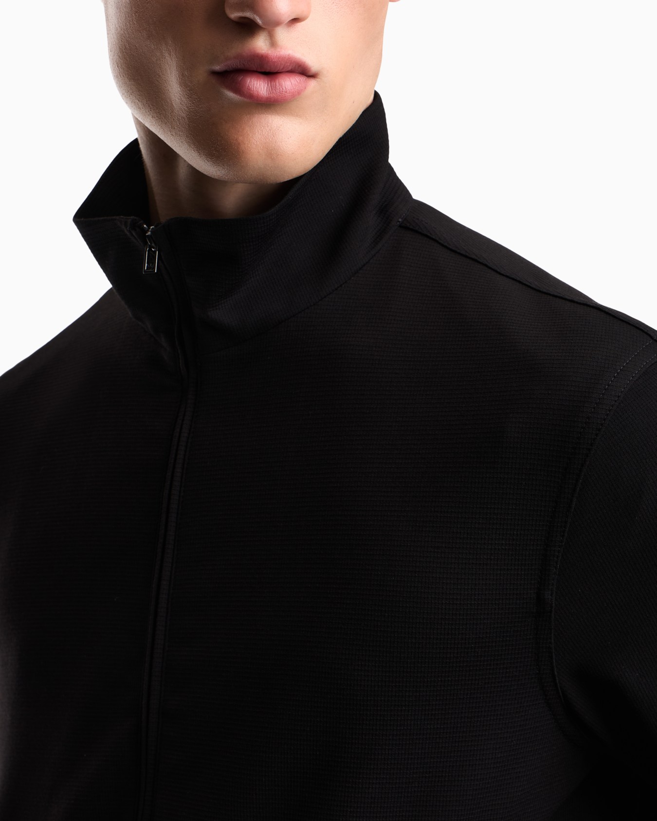 Blouson in waffle-effect armure fabric Slide 4