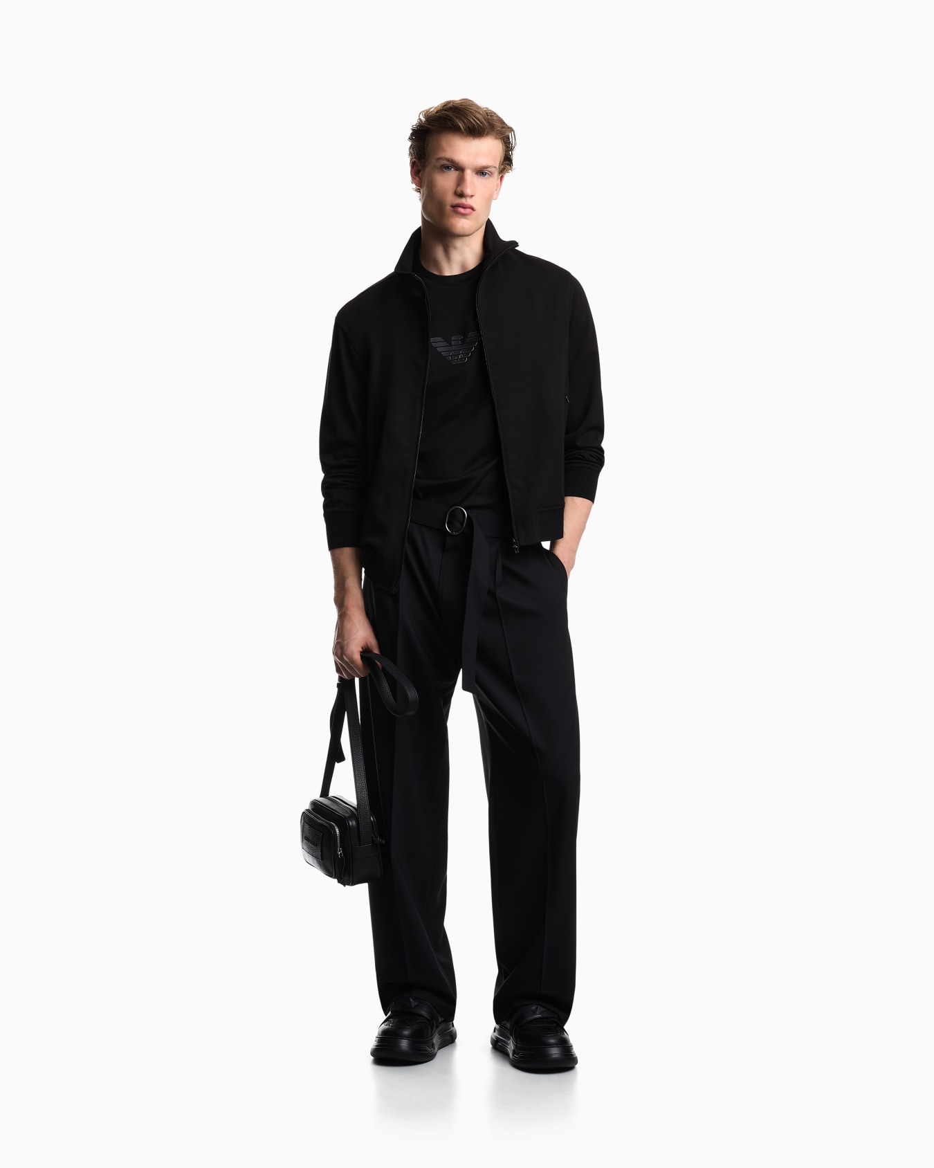 Blouson in waffle-effect armure fabric Slide 1