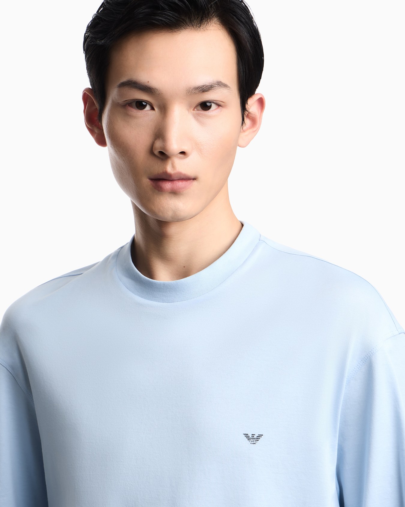 Oversized jersey T-shirt with used-effect logo print Slide 4