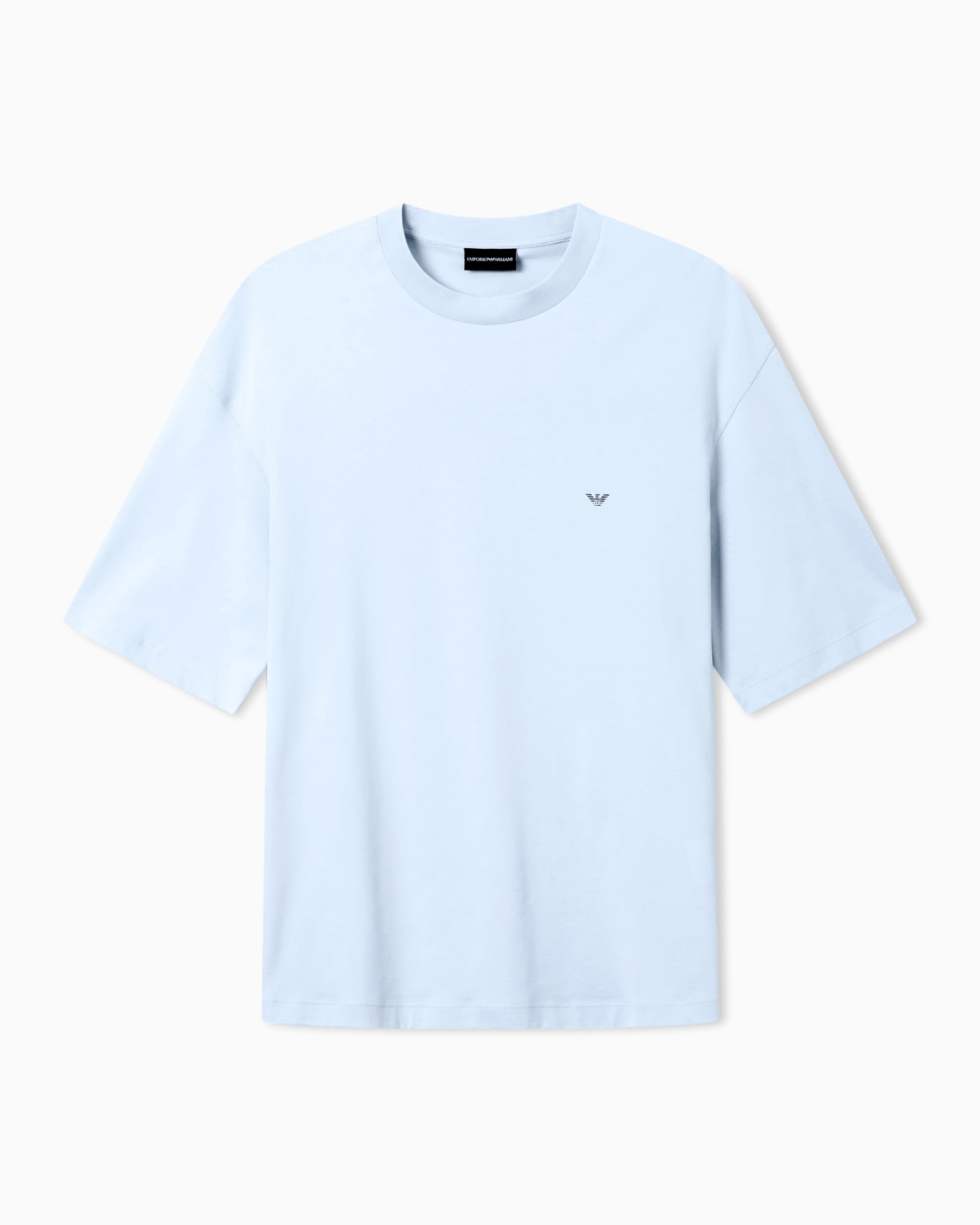 Oversized jersey T-shirt with used-effect logo print Slide 0