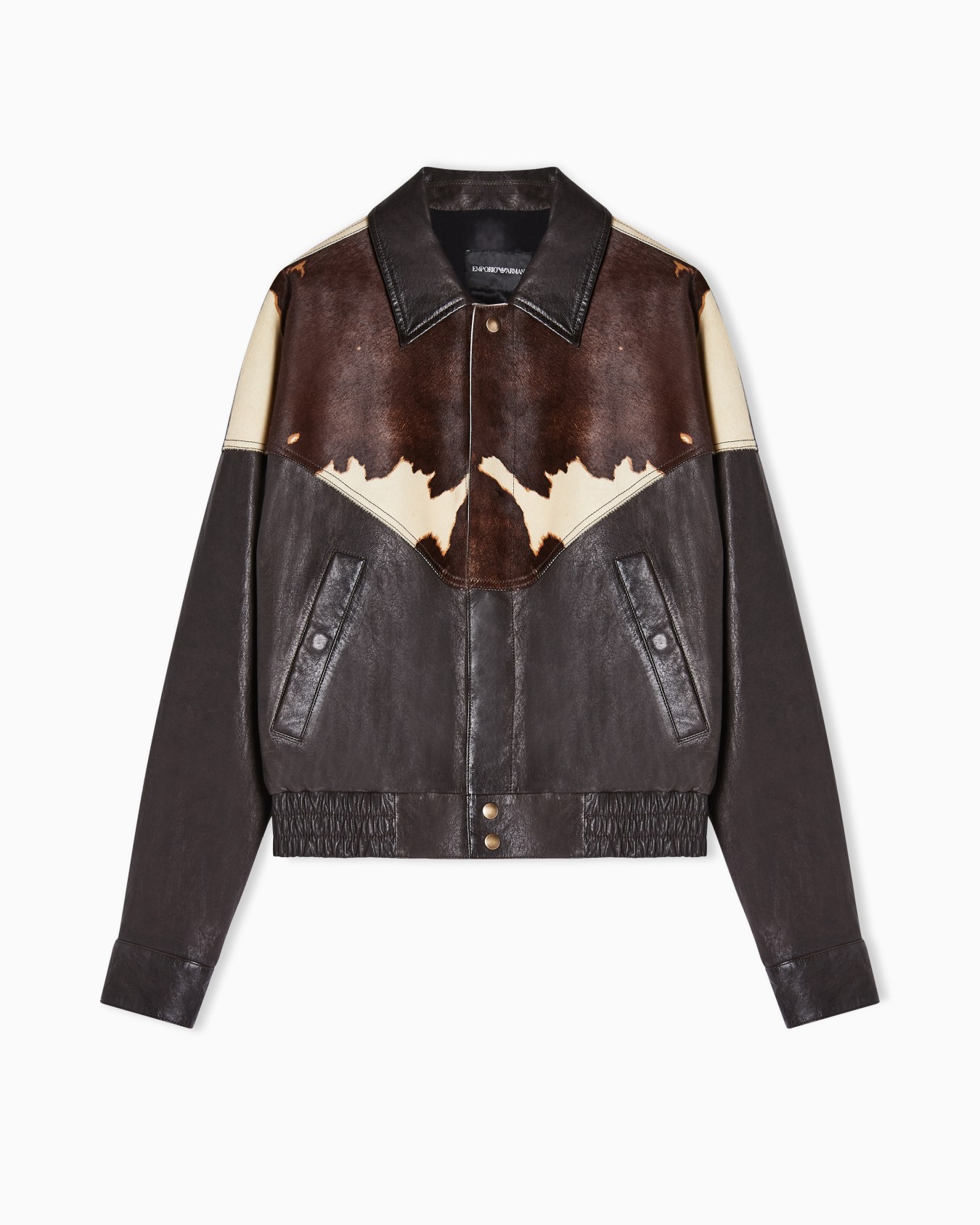 Blouson in nappa vegetale e inserto effetto cavallino Slide 0