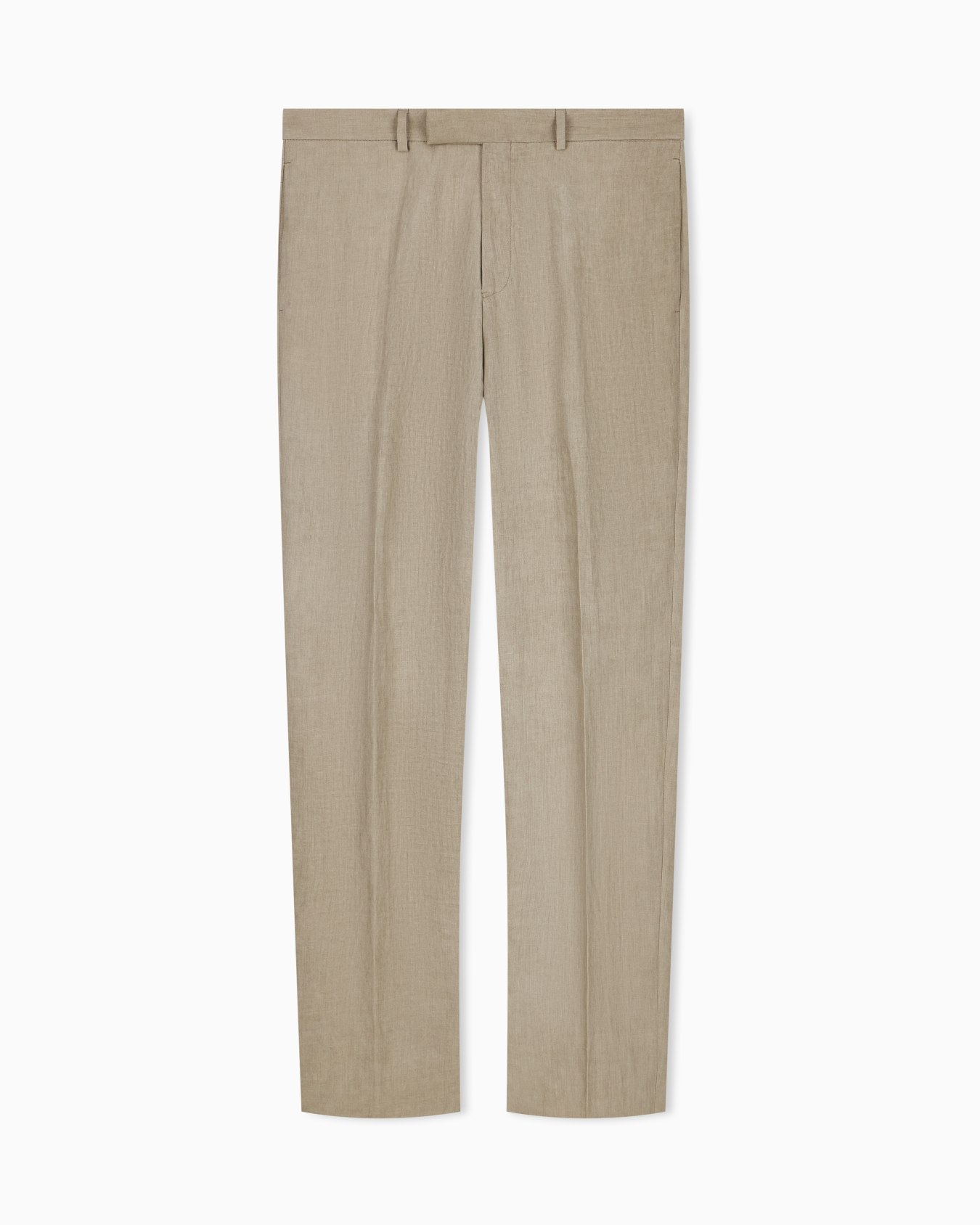 Faded effect linen-blend crêpe trousers Slide 0