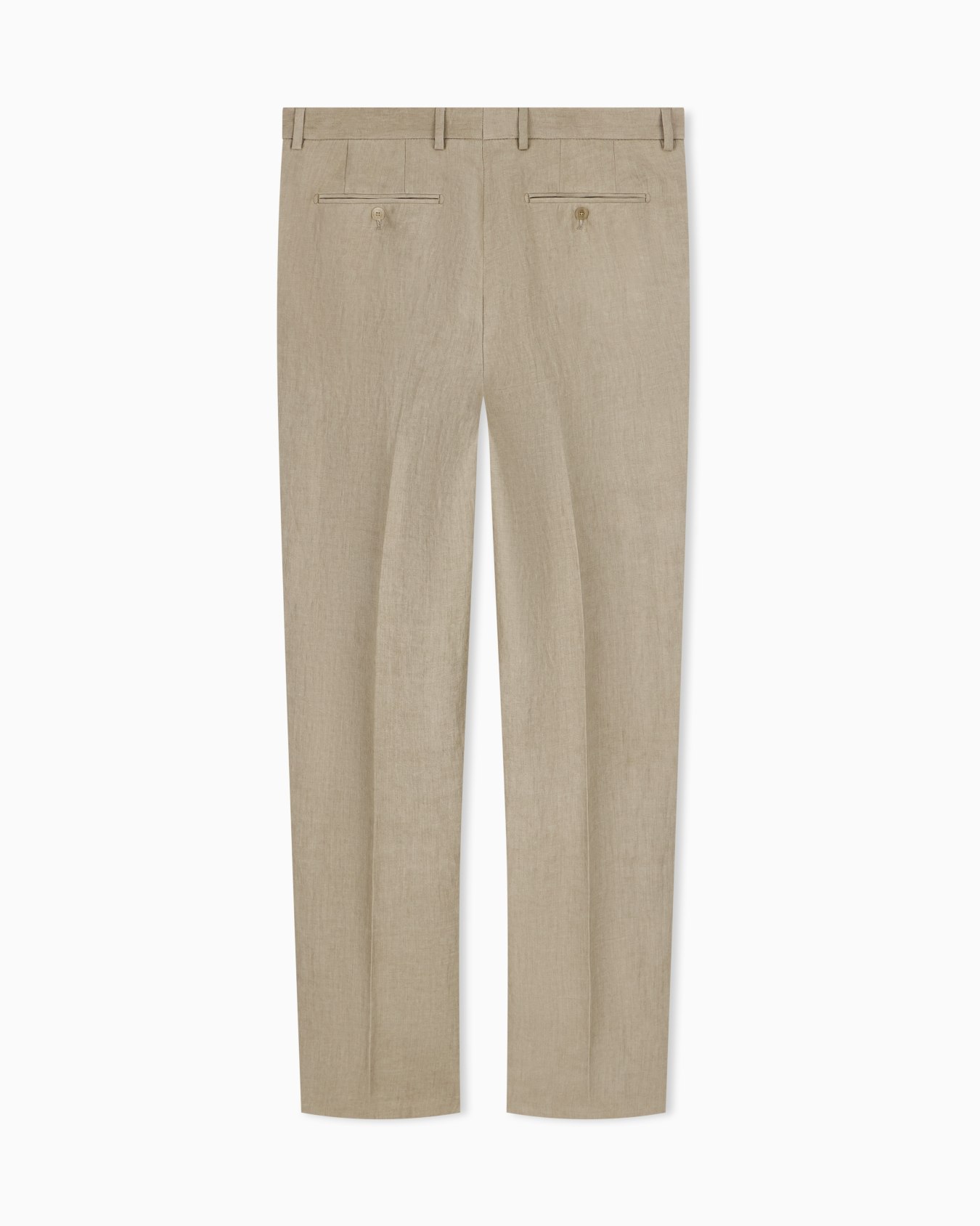 Faded effect linen-blend crêpe trousers Slide 2