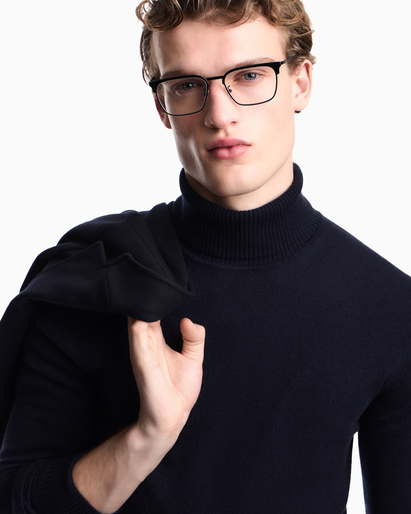 Rollkragenpullover aus reinem Kaschmir in Glattstrick Folie 4