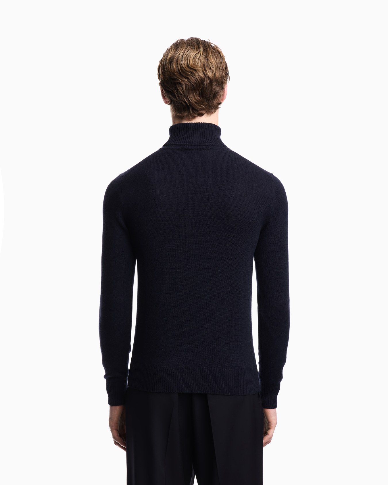 Rollkragenpullover aus reinem Kaschmir in Glattstrick Folie 2