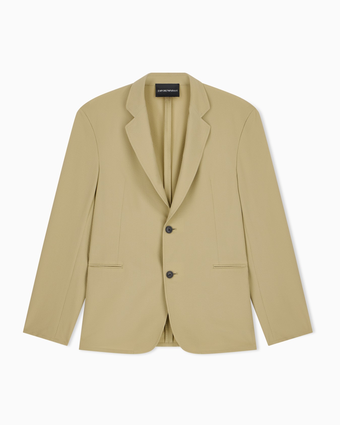Seersucker blazer with down padding and a regular fit Slide 0
