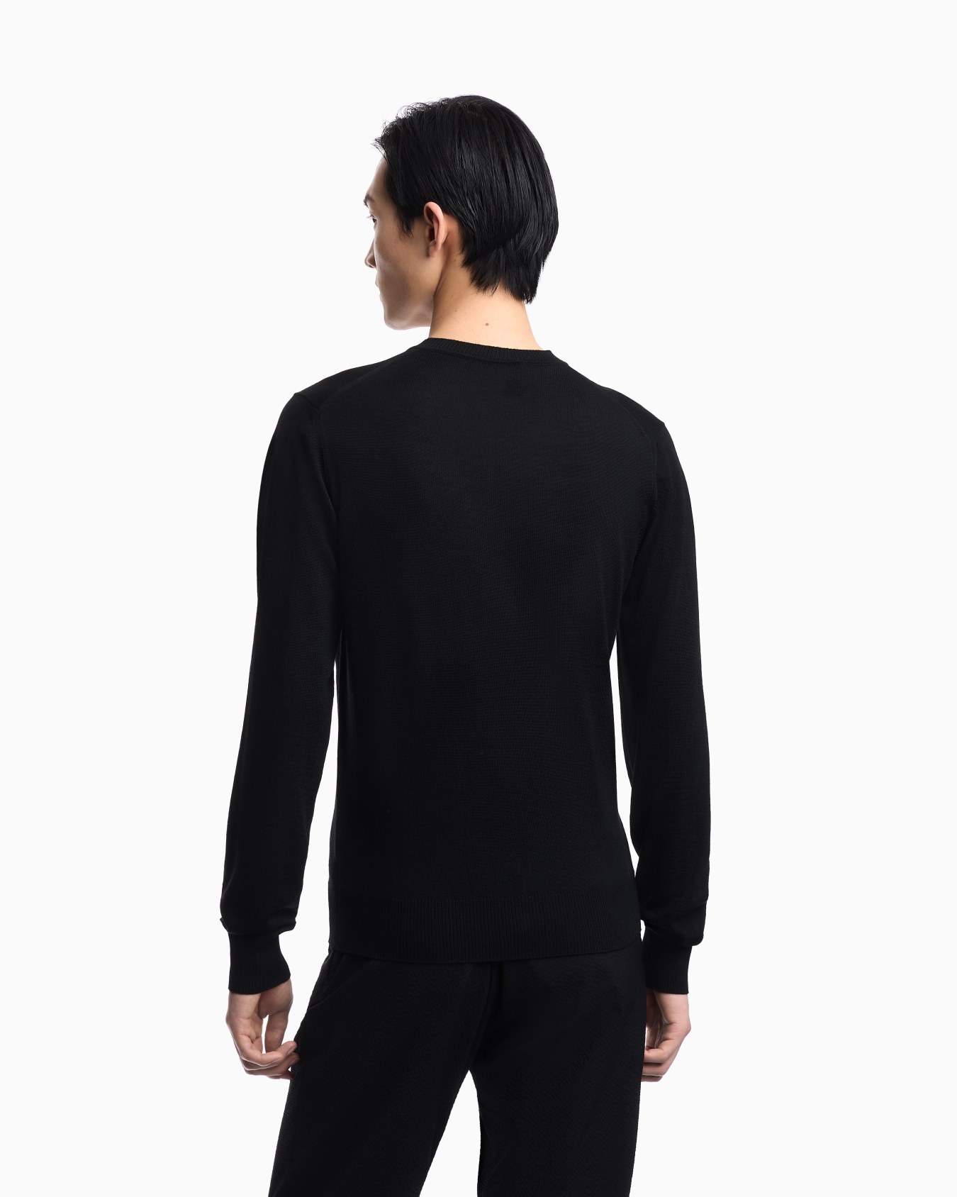 Pullover Essential in virgin wool with ribbed trims Slide 5