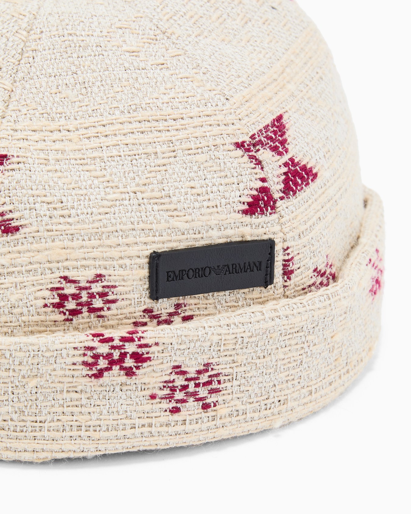Jacquard linen and silk blend cap Slide 2