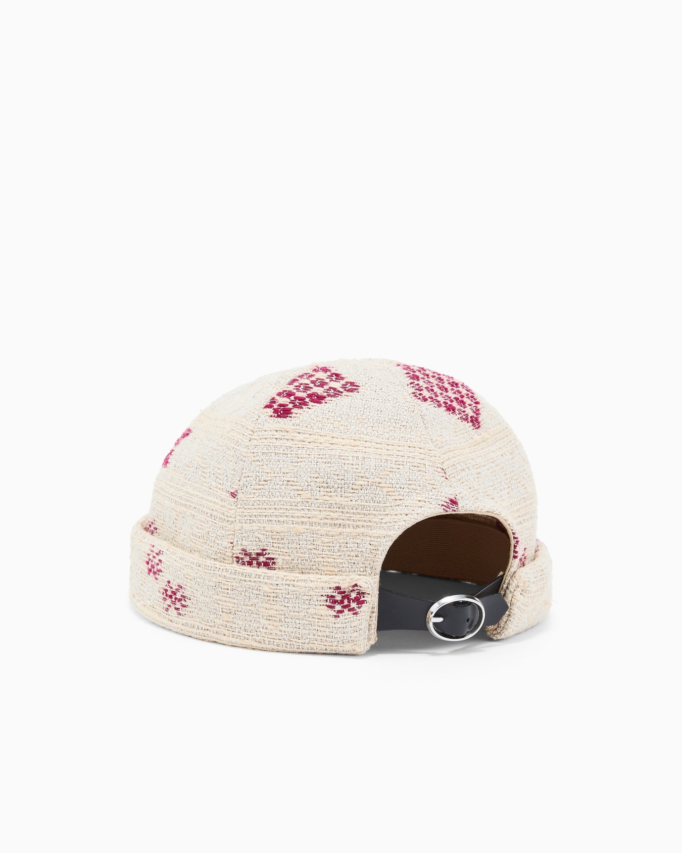 Jacquard linen and silk blend cap Slide 1
