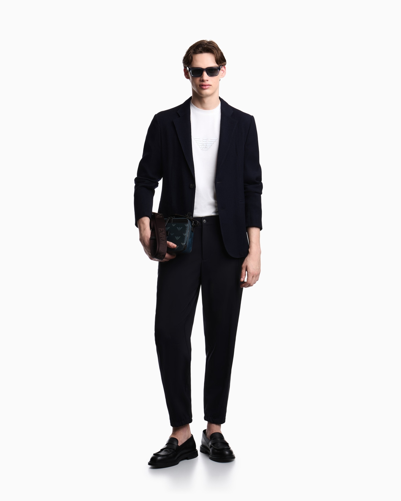 Tropical light wool canvas trousers Slide 1